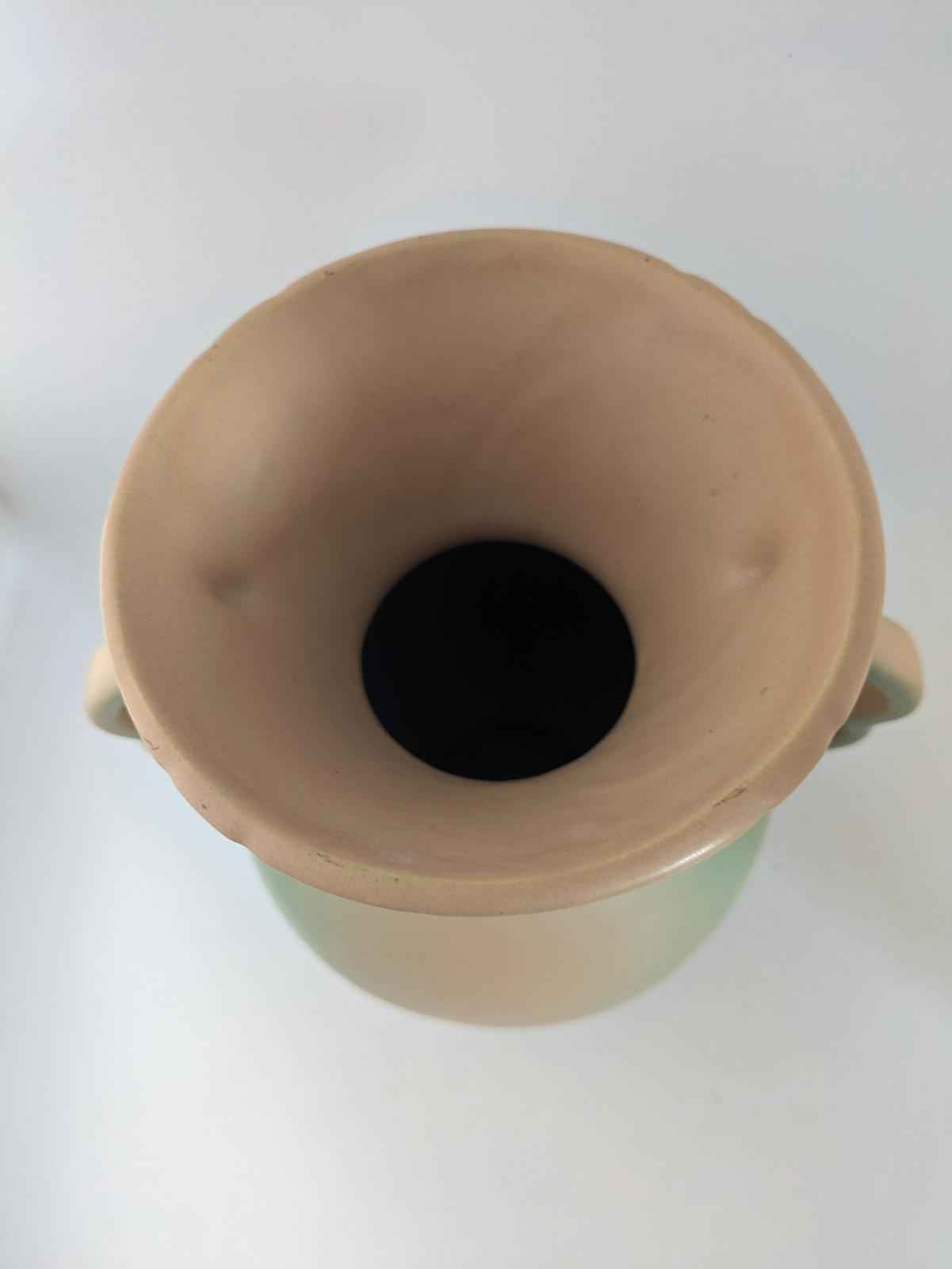 Antique Weller Pottery Matte Pink Green Wild Rose Ceramic Urn Vase Large.  9.75" Tall, 8"wide - Shop Under The Cedar