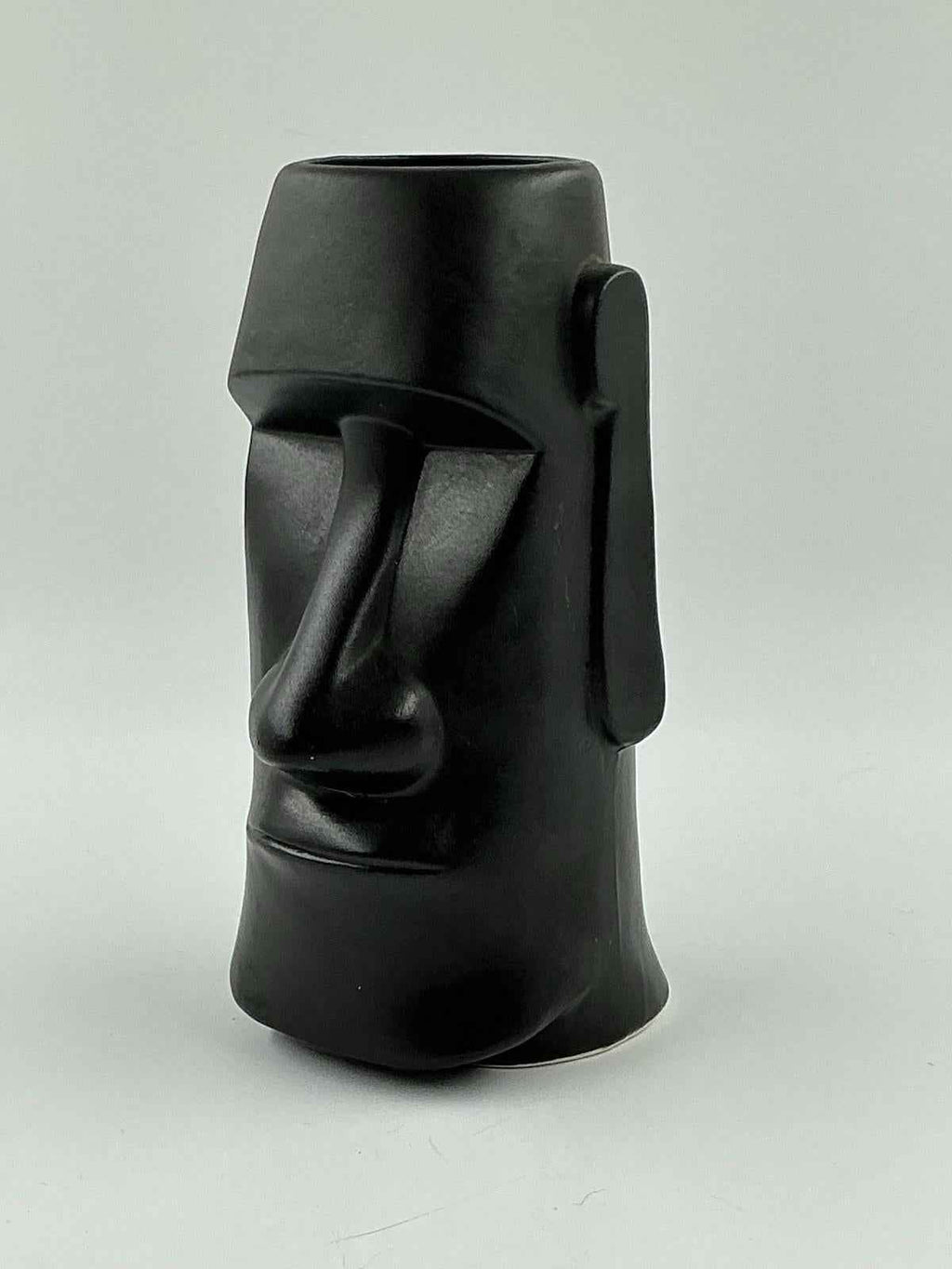 Vintage Tiki Mug Otagiri Japan Moai Black Hawaiian Tahitian Easter Island, 7” - Shop Under The Cedar