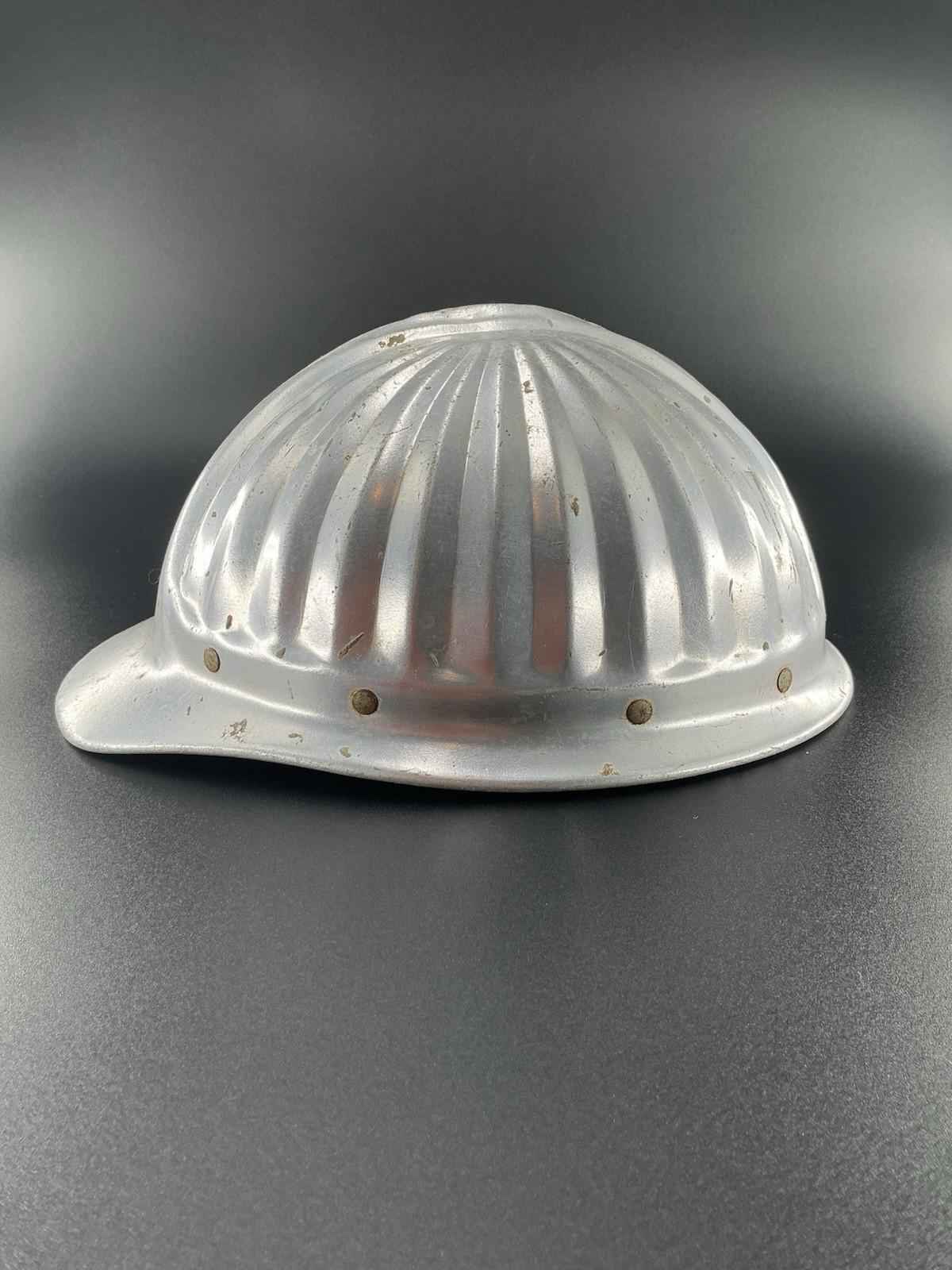 Vintage Aluminum Construction Helmet - Industrial Decor - Shop Under The Cedar