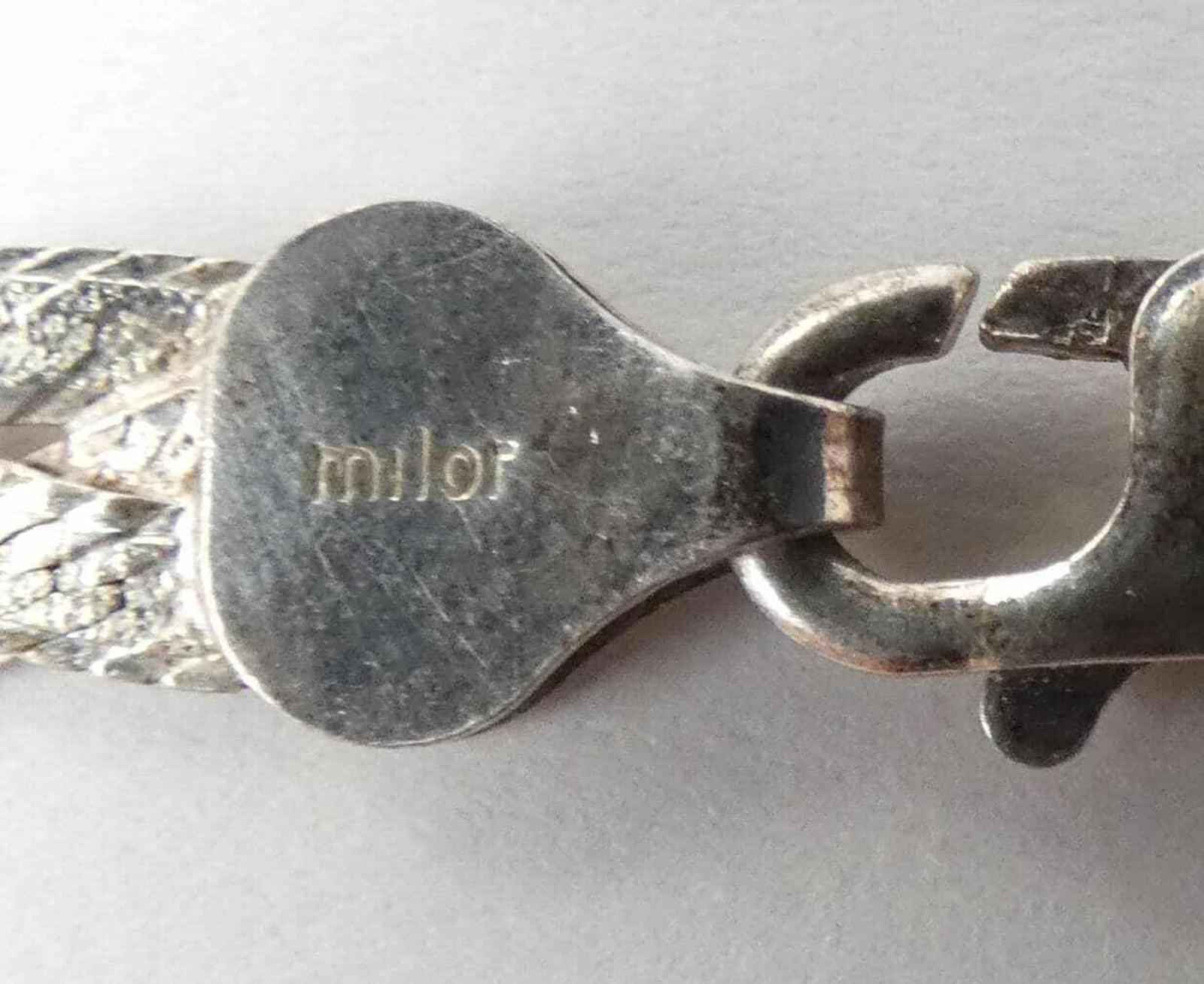 MILOR Sterling Silver 925 Wide Woven Necklace Made in Italy Fine Vintage - Shop Under The Cedar