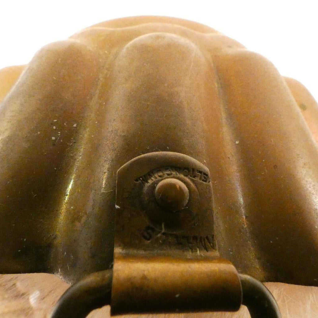 Samarius Copper fleur de lis aspic mold made in Shelton Conn. 1920's 6.5in x - Shop Under The Cedar