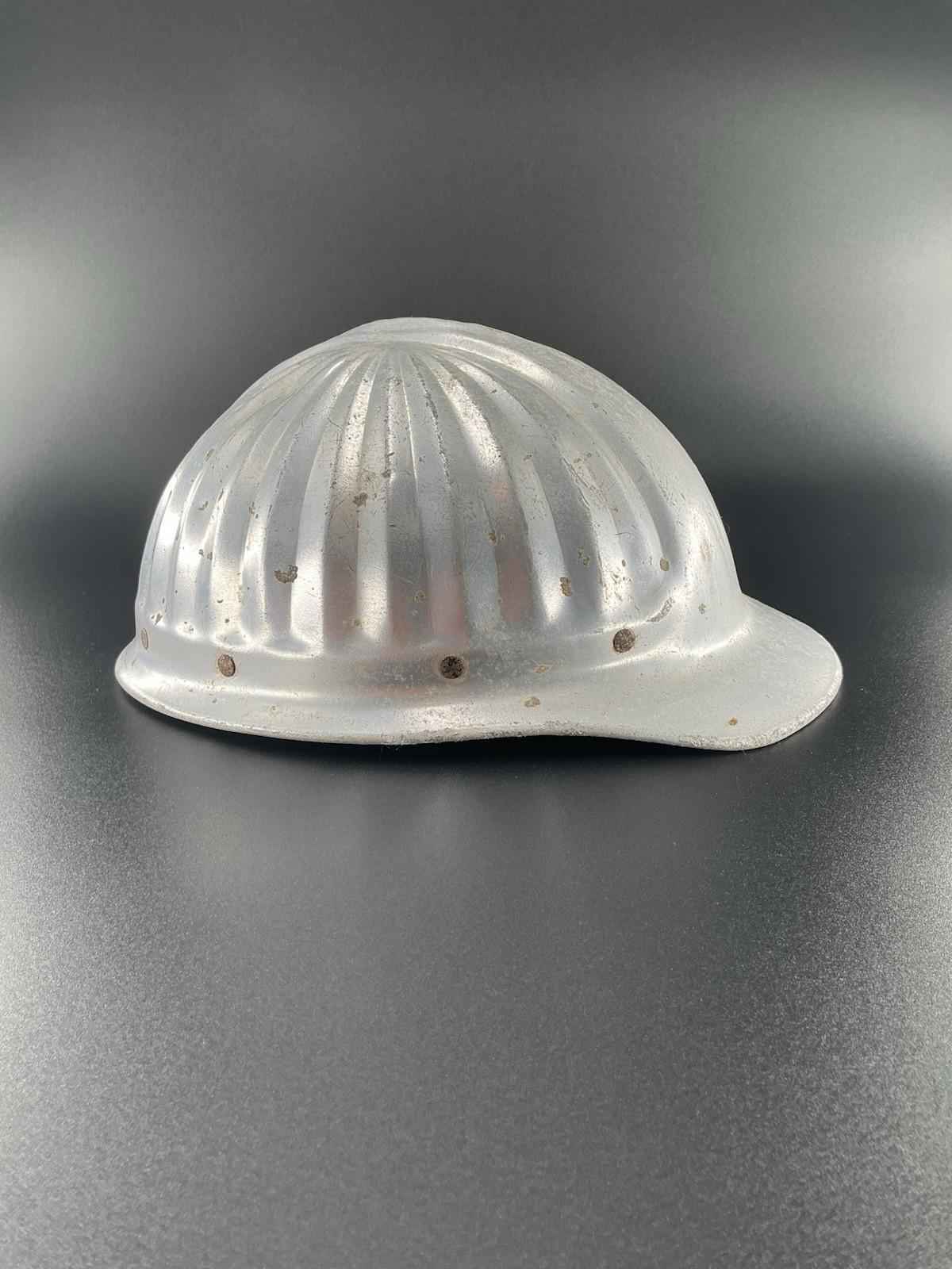 Vintage Aluminum Construction Helmet - Industrial Decor - Shop Under The Cedar
