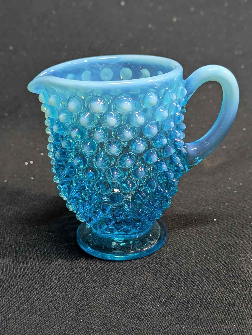 Vintage Fenton Blue Hobnail Glass Sugar & Creamer Set - Shop Under The Cedar