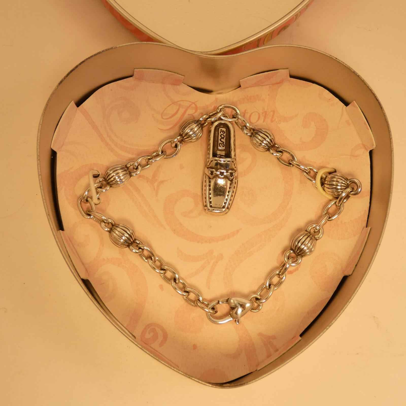 Brighton Women’s  Charmed Life Foot Charm Bracelet, Silver Plated, One shoe - Shop Under The Cedar