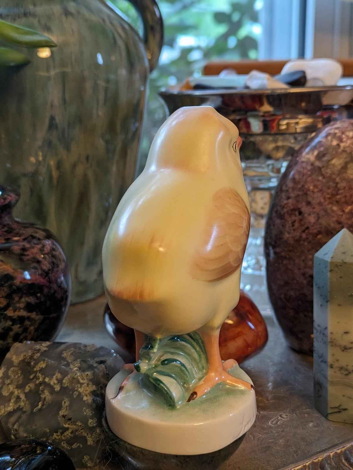 Hungarian porcelain chick figurine.  Herend Hvngary signed #5034 - Shop Under The Cedar