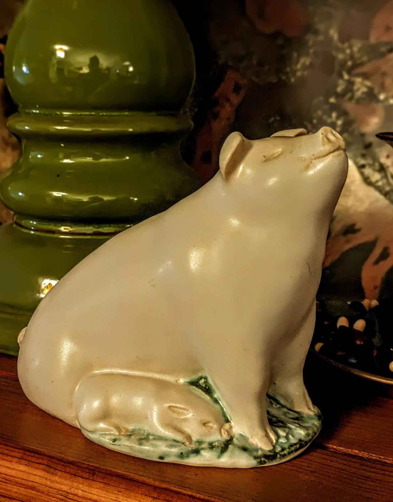 Andersen design studio, mother pig with piglet figurine - Shop Under The Cedar