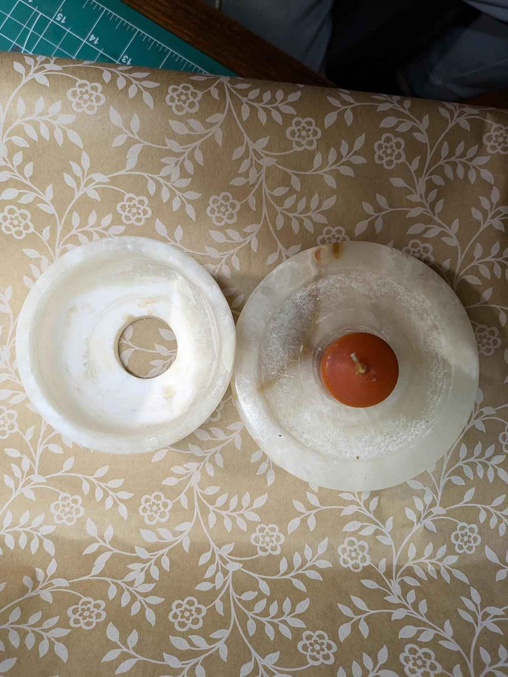 Alabaster Stone Candle Holder Cup Hand Carved - Shop Under The Cedar