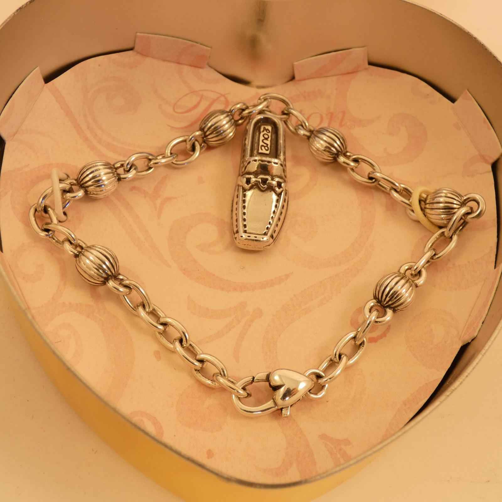 Brighton Women’s  Charmed Life Foot Charm Bracelet, Silver Plated, One shoe - Shop Under The Cedar