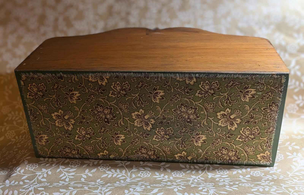 One of a kind handmade, wooden decoupage woodland mushroom design. desk storage - Shop Under The Cedar