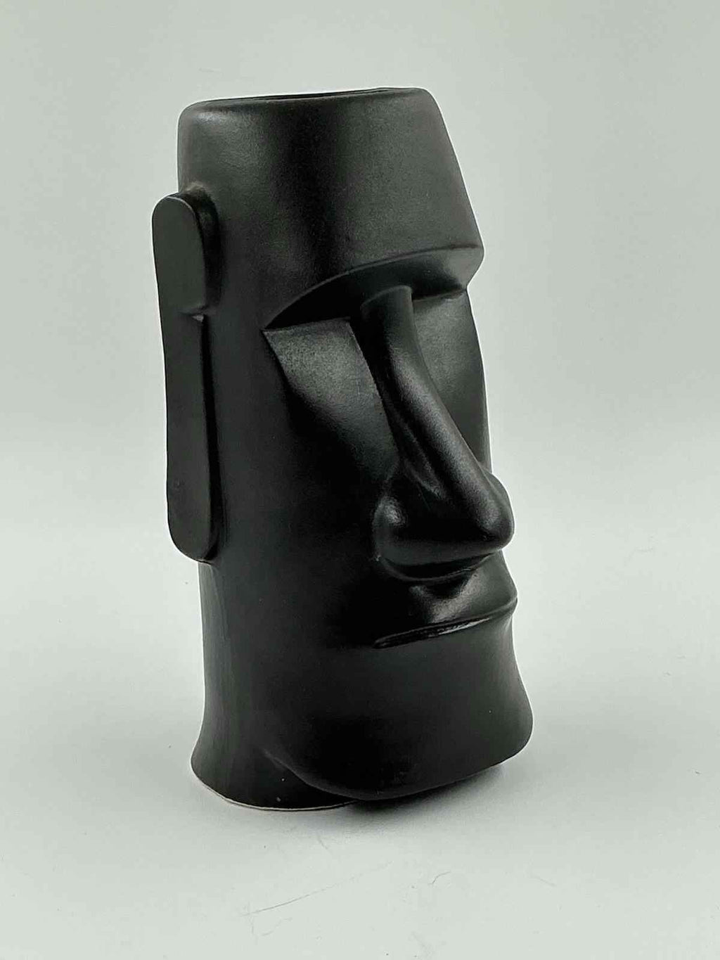 Vintage Tiki Mug Otagiri Japan Moai Black Hawaiian Tahitian Easter Island, 7” - Shop Under The Cedar