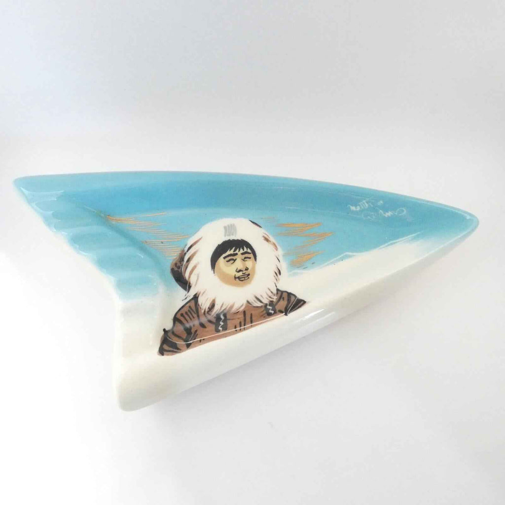 Vintage Matthew Adams Eskimo Ashtray and Lighter Set, Signed, MCM - Shop Under The Cedar