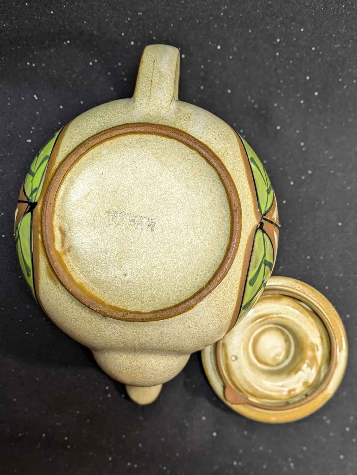 Vintage stoneware flower teapot made in Japan - Shop Under The Cedar