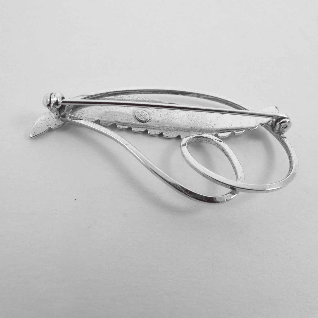 Vintage Van Dell Sterling Plume Slender Feather/Leaf Brooch Pin 1.75" long - Shop Under The Cedar