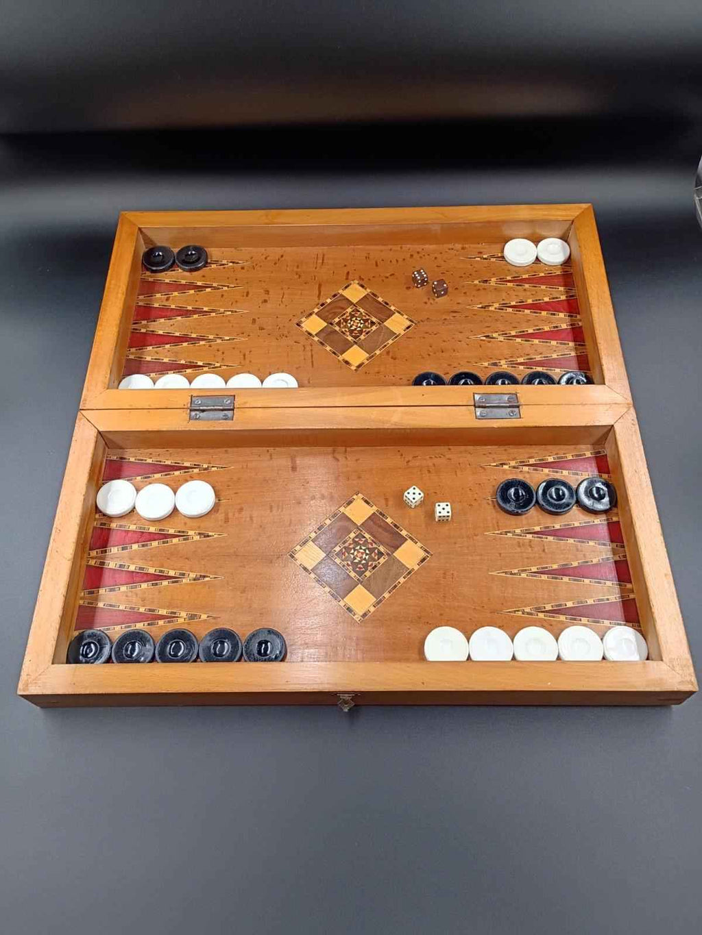Handmade Wooden Inlaid Backgammon Set 19 In X 10 In X 3In Perfect Christmas Pres