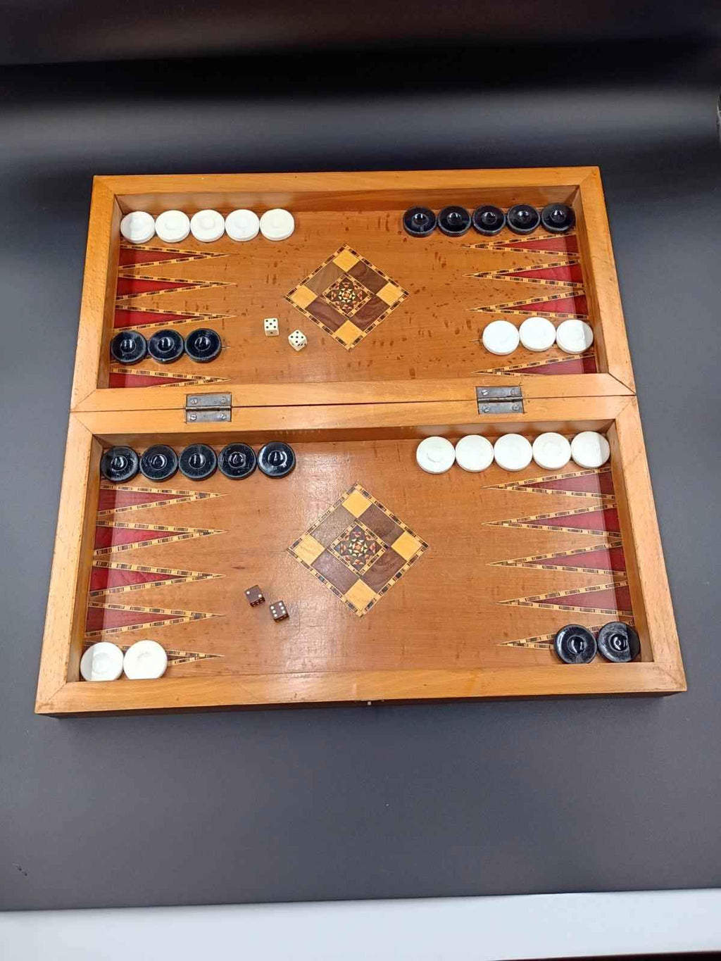 Handmade Wooden Inlaid Backgammon Set 19 In X 10 In X 3In Perfect Christmas Pres