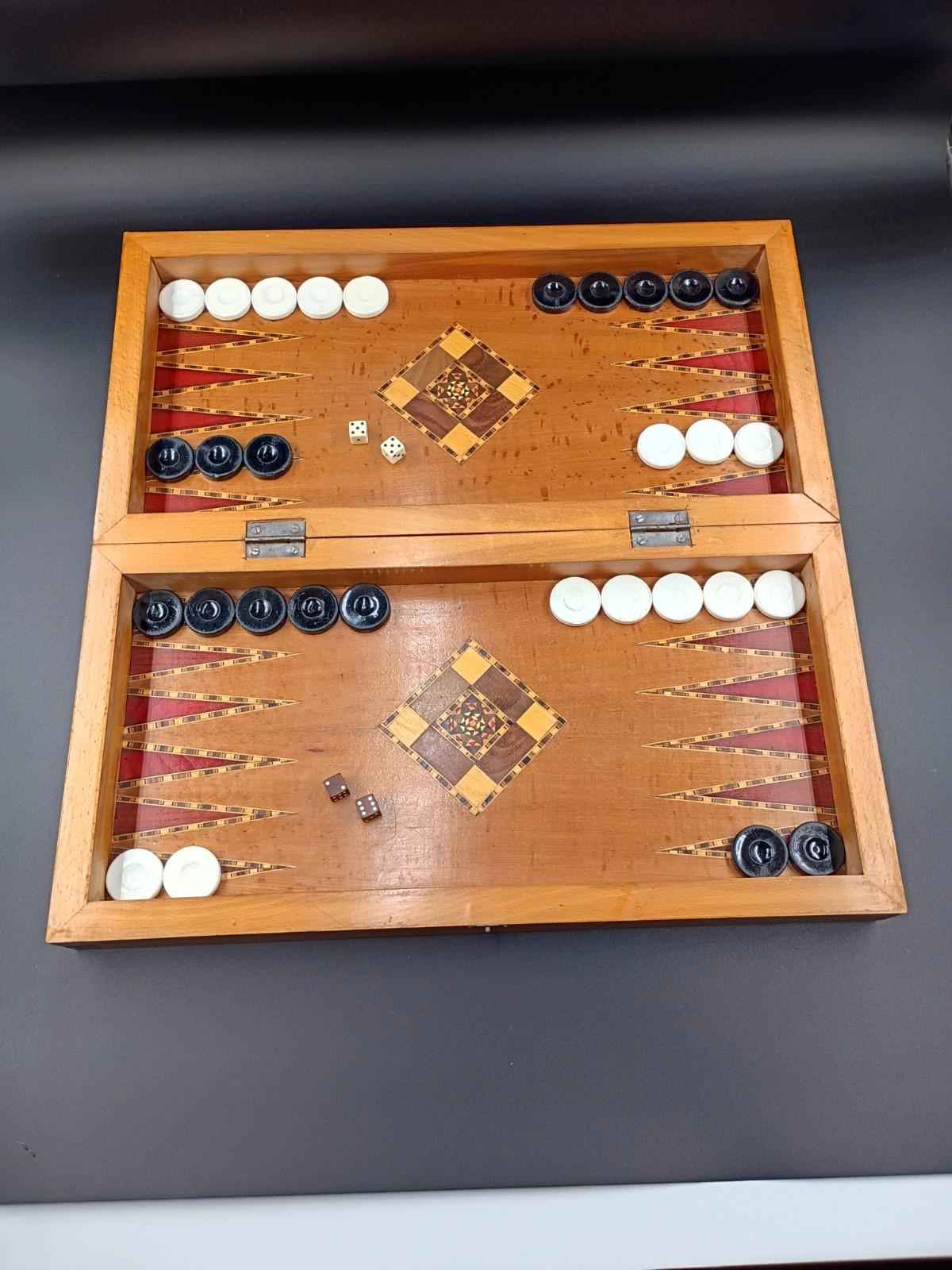 Handmade Wooden Inlaid Backgammon Set 19 In X 10 In X 3In Perfect Christmas Pres