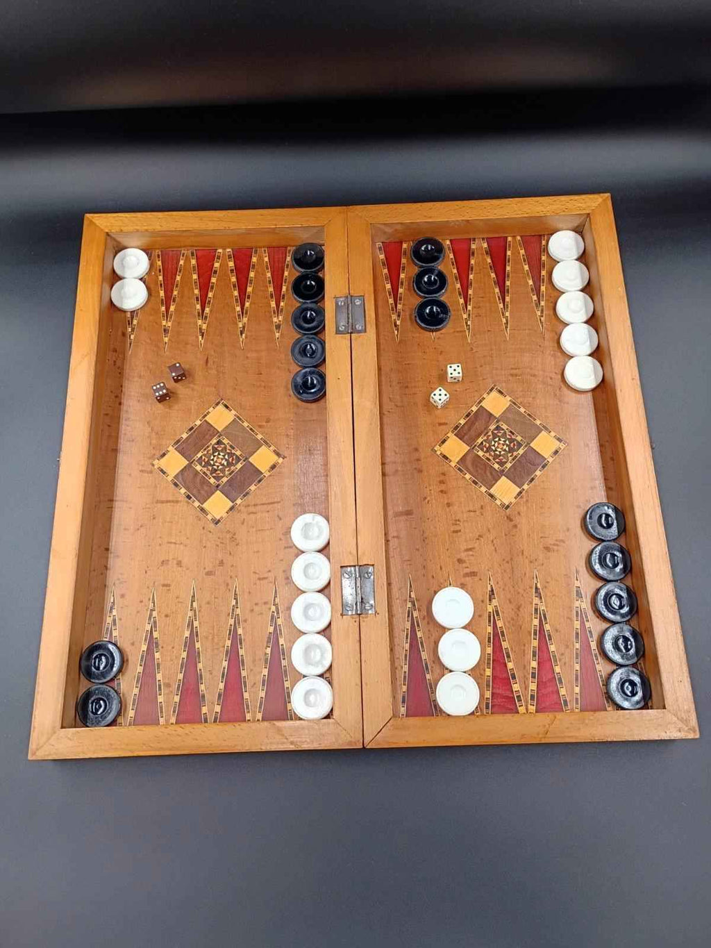 Handmade Wooden Inlaid Backgammon Set 19 In X 10 In X 3In Perfect Christmas Pres