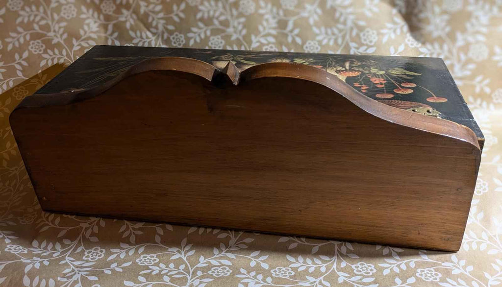 One of a kind handmade, wooden decoupage woodland mushroom design. desk storage - Shop Under The Cedar