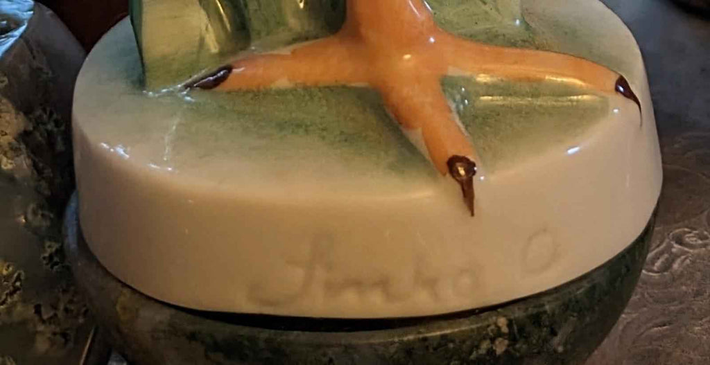 Hungarian porcelain chick figurine.  Herend Hvngary signed #5034 - Shop Under The Cedar