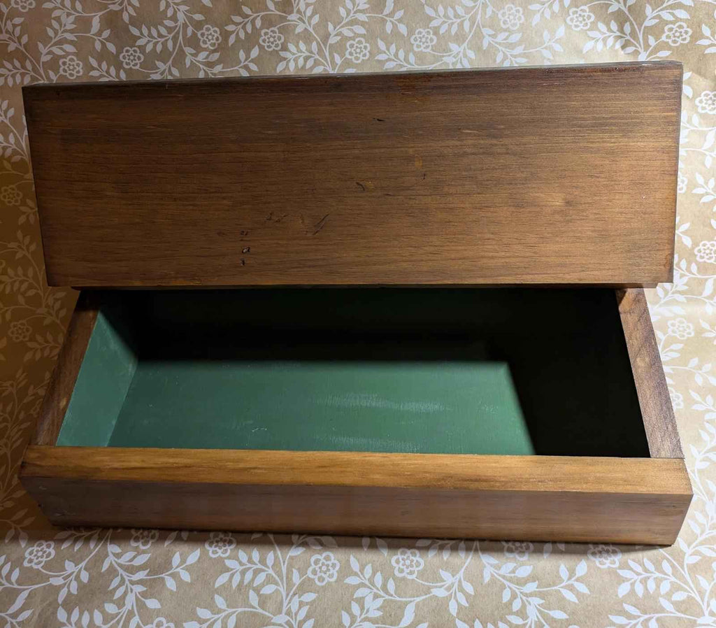 One of a kind handmade, wooden decoupage woodland mushroom design. desk storage - Shop Under The Cedar