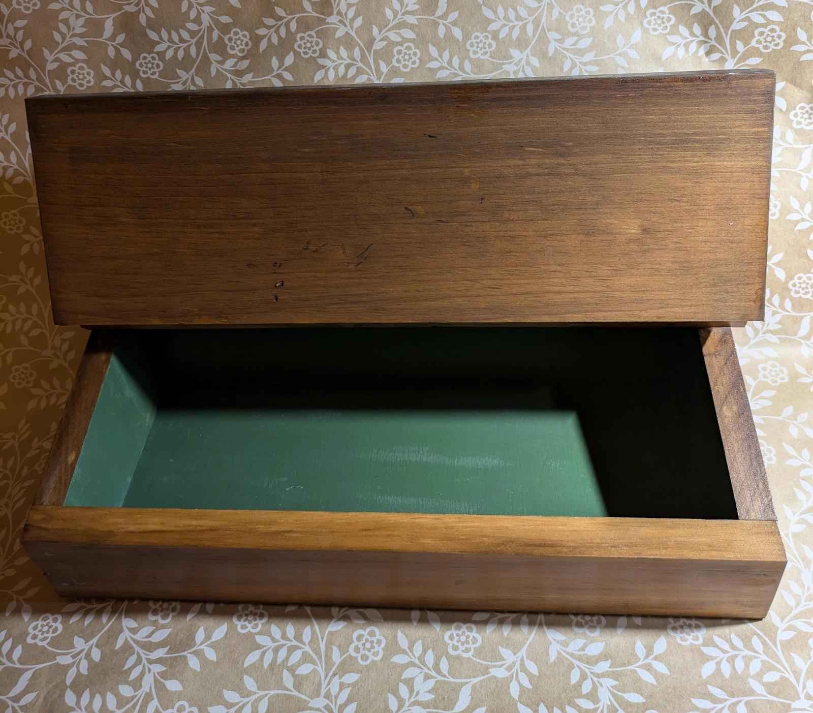 One of a kind handmade, wooden decoupage woodland mushroom design. desk storage - Shop Under The Cedar