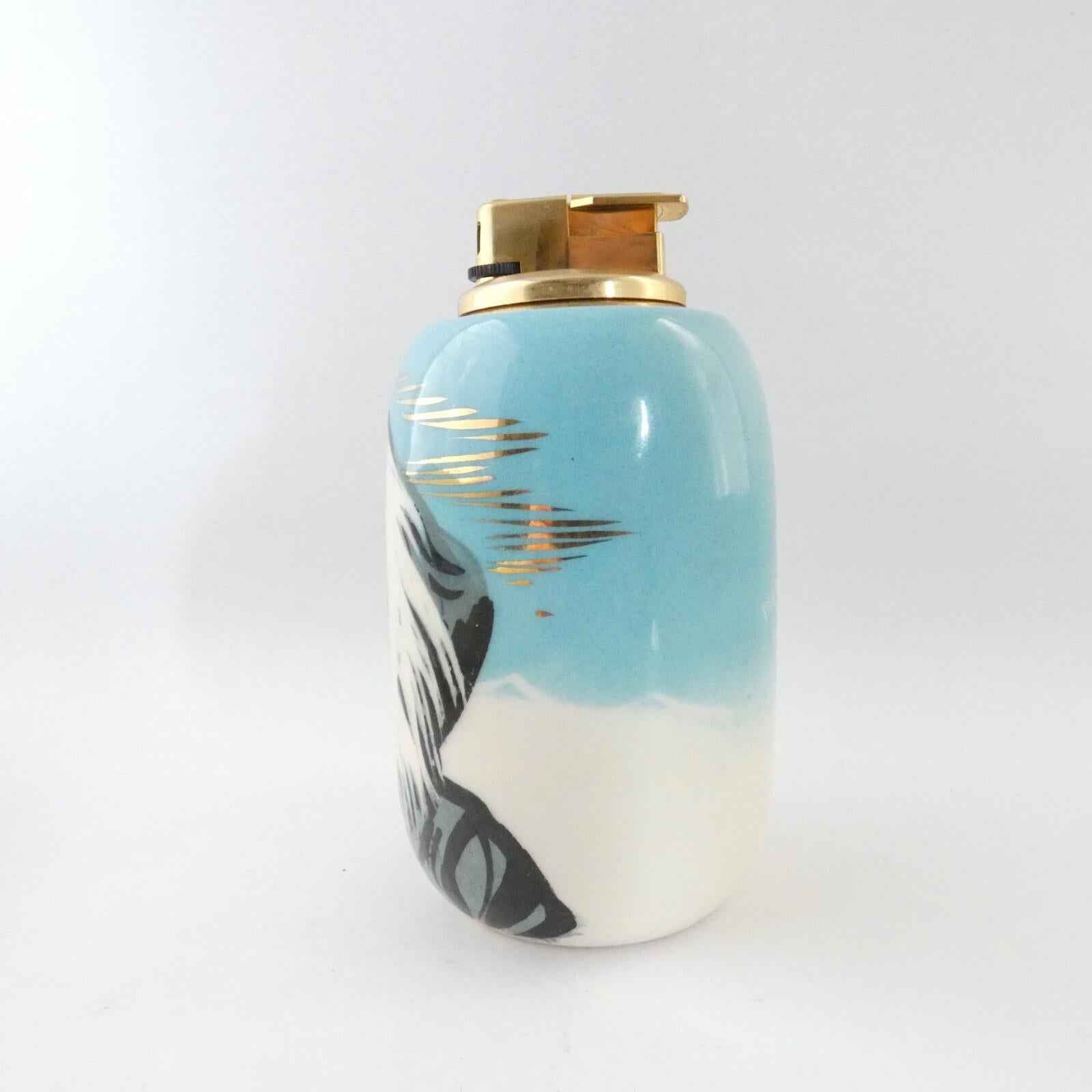 Vintage Matthew Adams Eskimo Ashtray and Lighter Set, Signed, MCM - Shop Under The Cedar