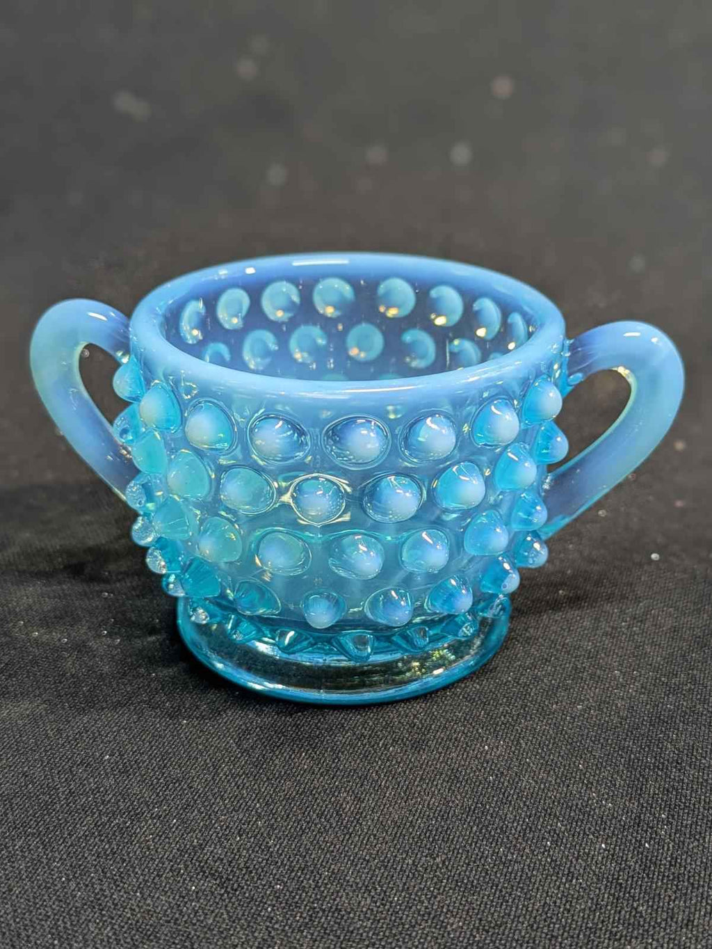 Vintage Fenton Blue Hobnail Glass Sugar & Creamer Set - Shop Under The Cedar