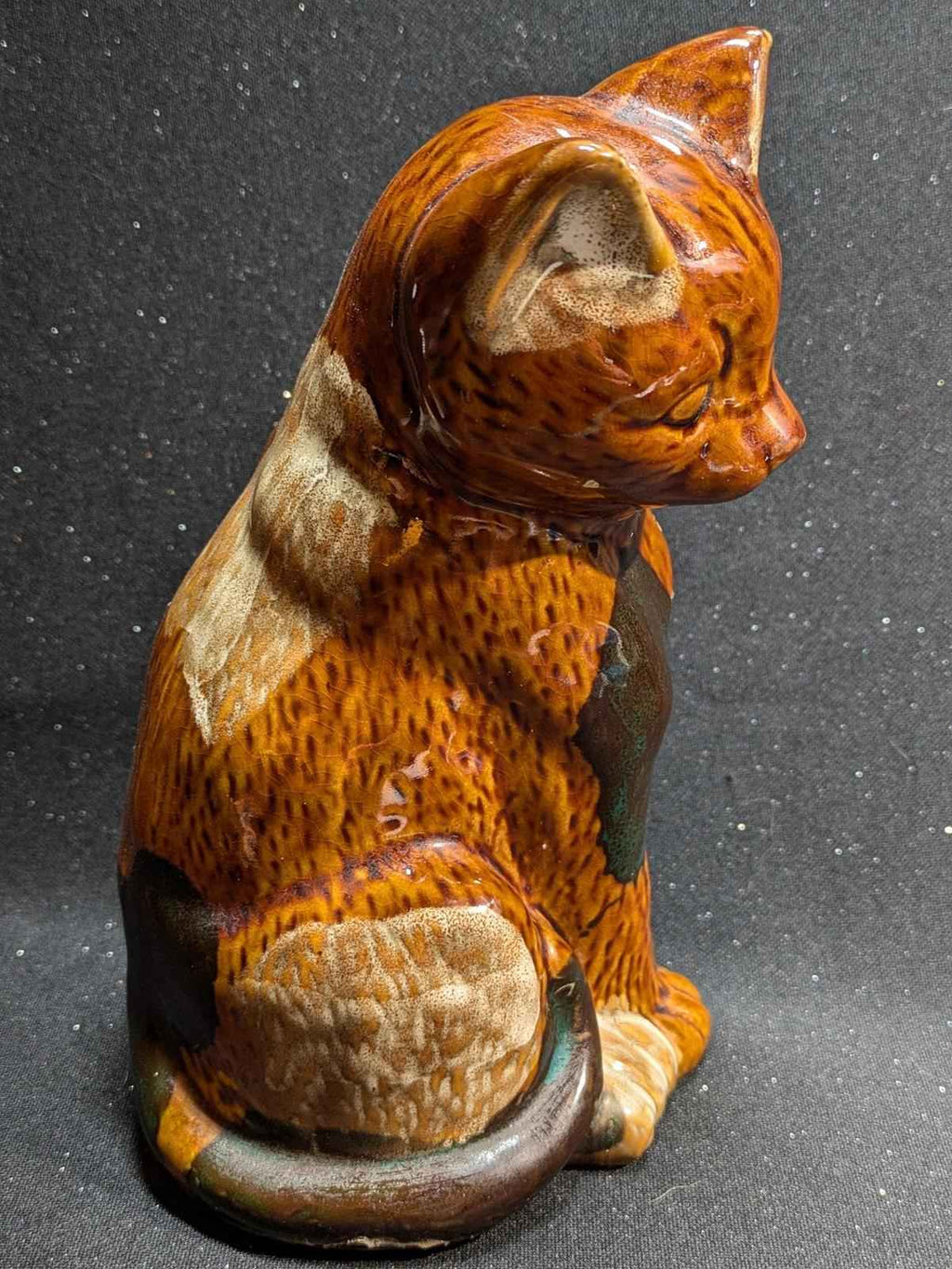 7 inch Ceramic Calico Cat Figurine - Shop Under The Cedar