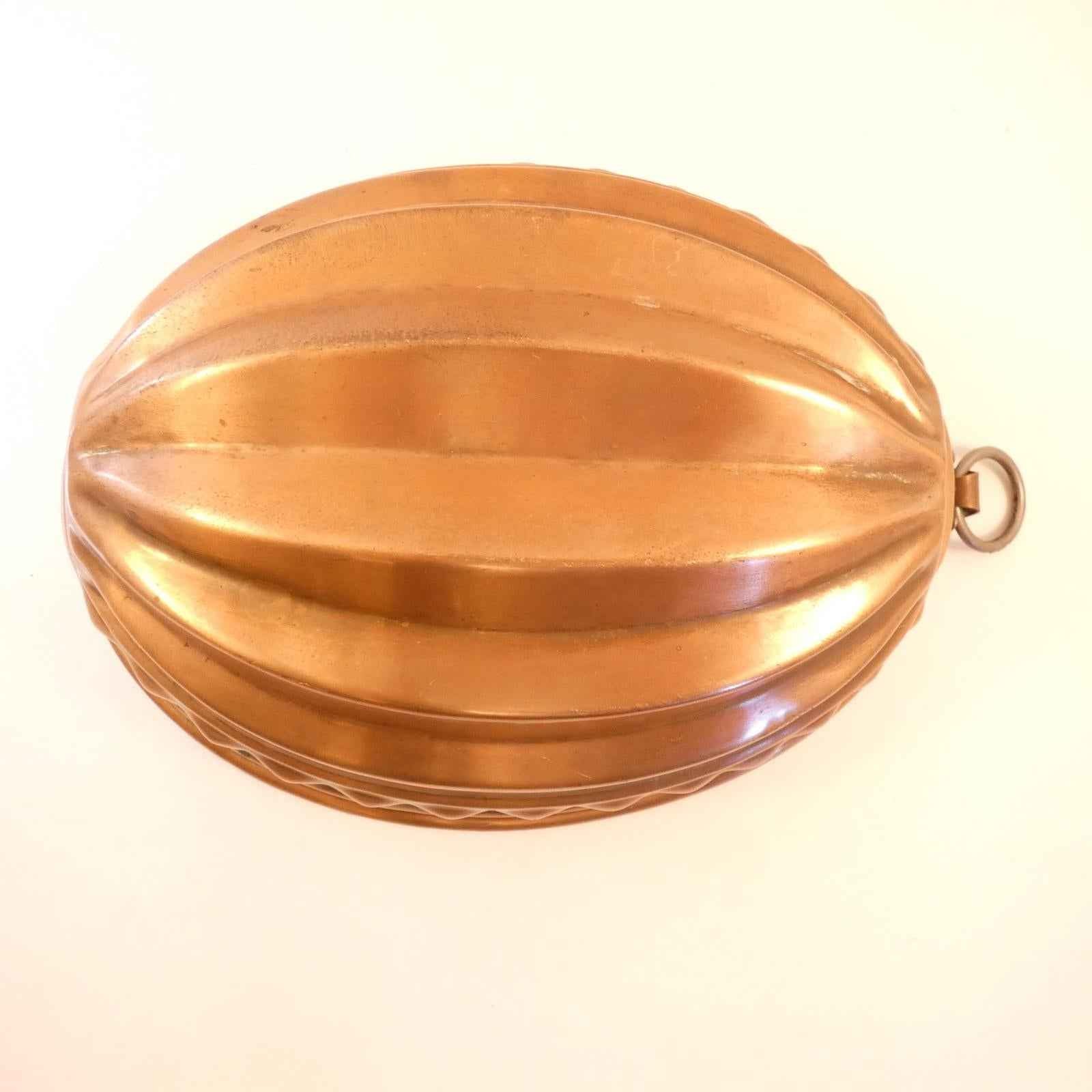 Wagner Antique Copper Pan/Mold made in West  Germany 1950's, 8.5in x 6.5in x - Shop Under The Cedar