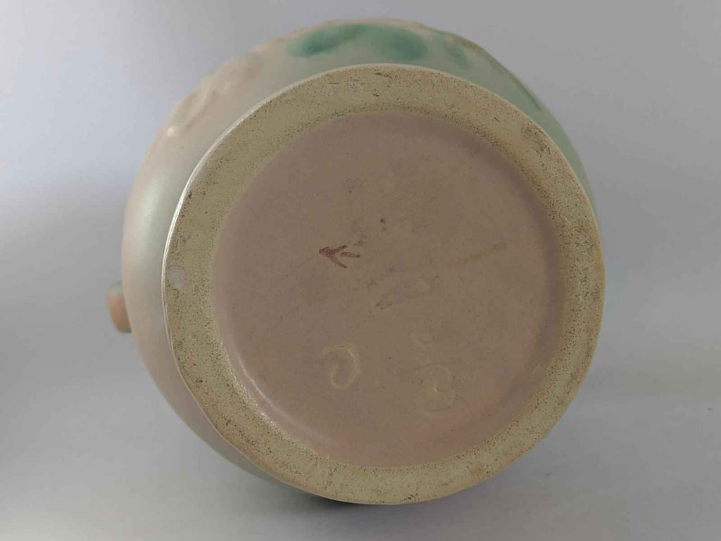 Antique Weller Pottery Matte Pink Green Wild Rose Ceramic Urn Vase Large.  9.75" Tall, 8"wide - Shop Under The Cedar