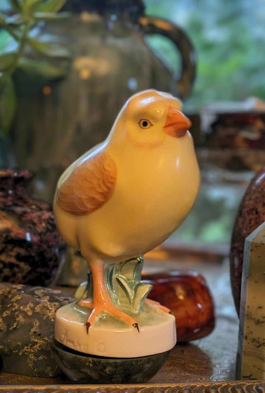 Hungarian porcelain chick figurine.  Herend Hvngary signed #5034 - Shop Under The Cedar