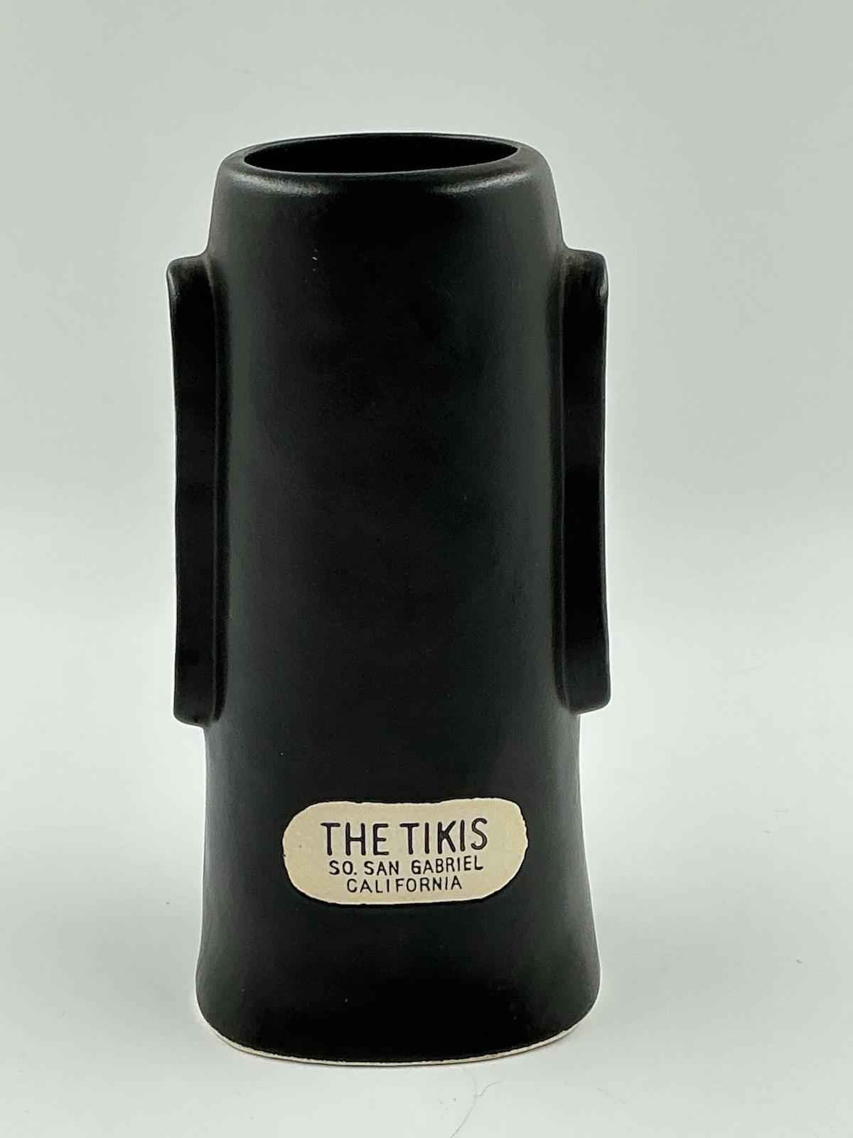 Vintage Tiki Mug Otagiri Japan Moai Black Hawaiian Tahitian Easter Island, 7” - Shop Under The Cedar