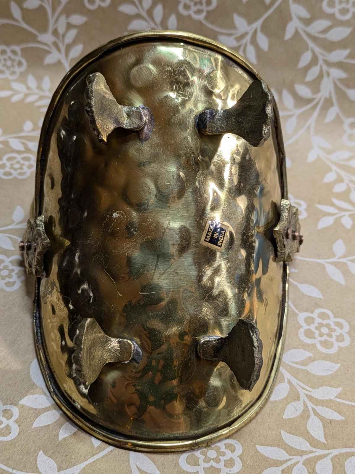 Vintage hammered brass miniature log holder - Shop Under The Cedar