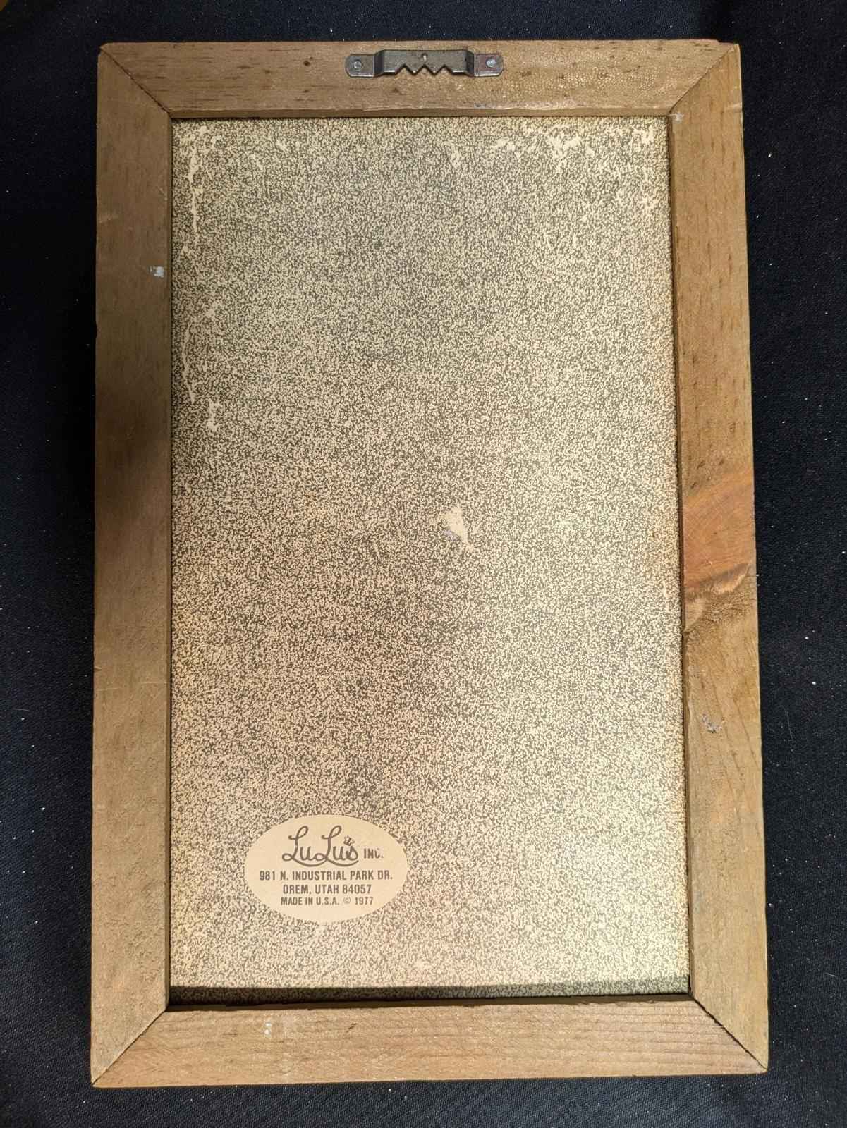 Vintage Painted Glass Framed Art/Shadow Box/Silhoutte Trees/LuLus Inc./70's.  Artist Virgil Thrasher - Shop Under The Cedar