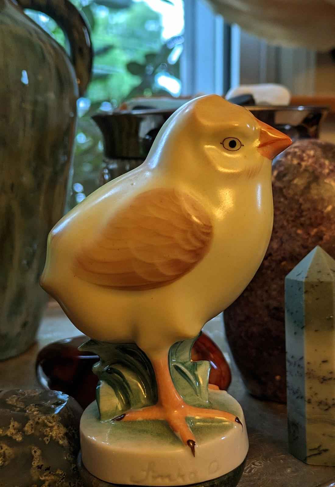 Hungarian porcelain chick figurine.  Herend Hvngary signed #5034 - Shop Under The Cedar