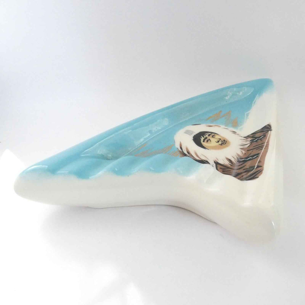 Vintage Matthew Adams Eskimo Ashtray and Lighter Set, Signed, MCM - Shop Under The Cedar
