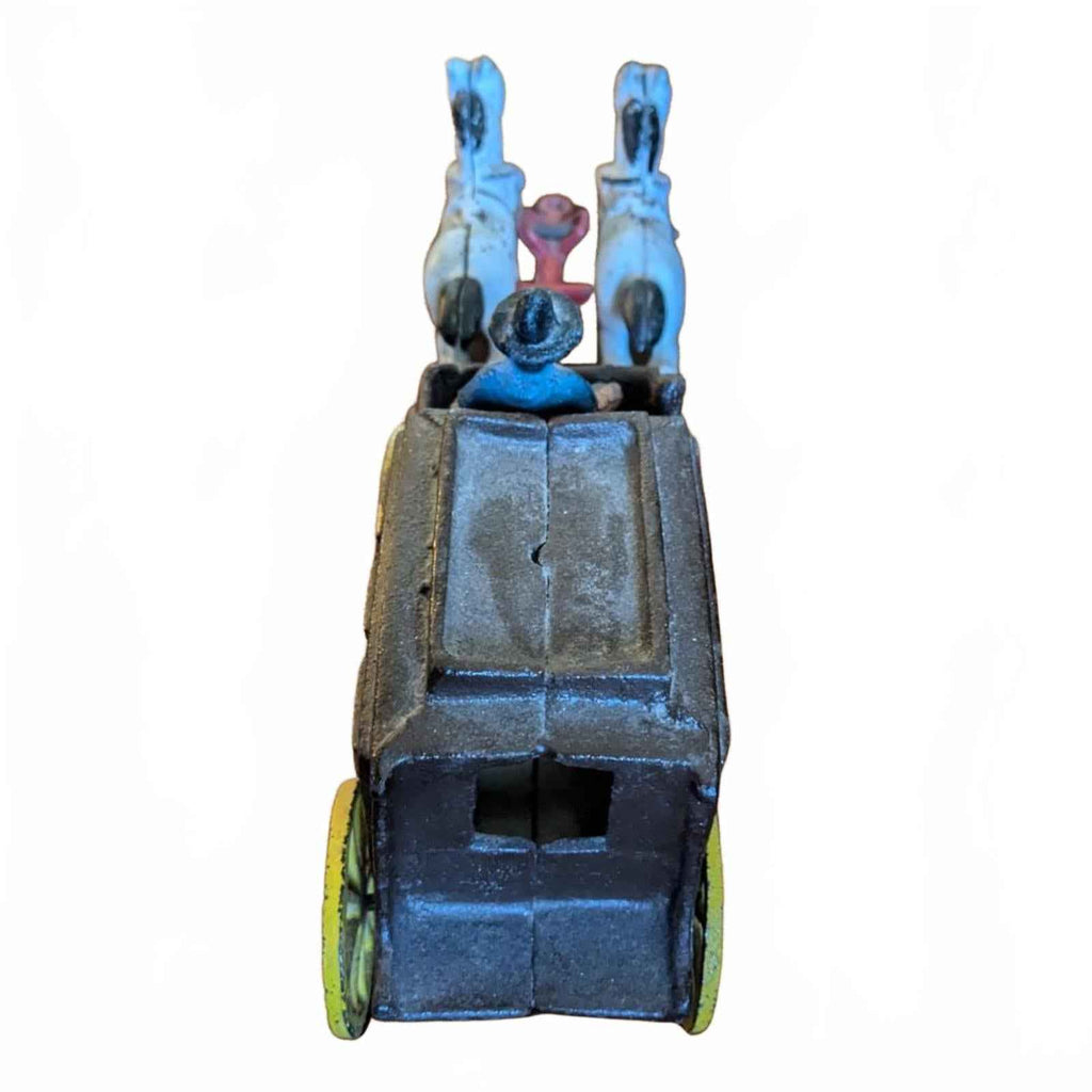 Vintage Horse-Drawn Stagecoach Toy with Driver - Shop Under The Cedar