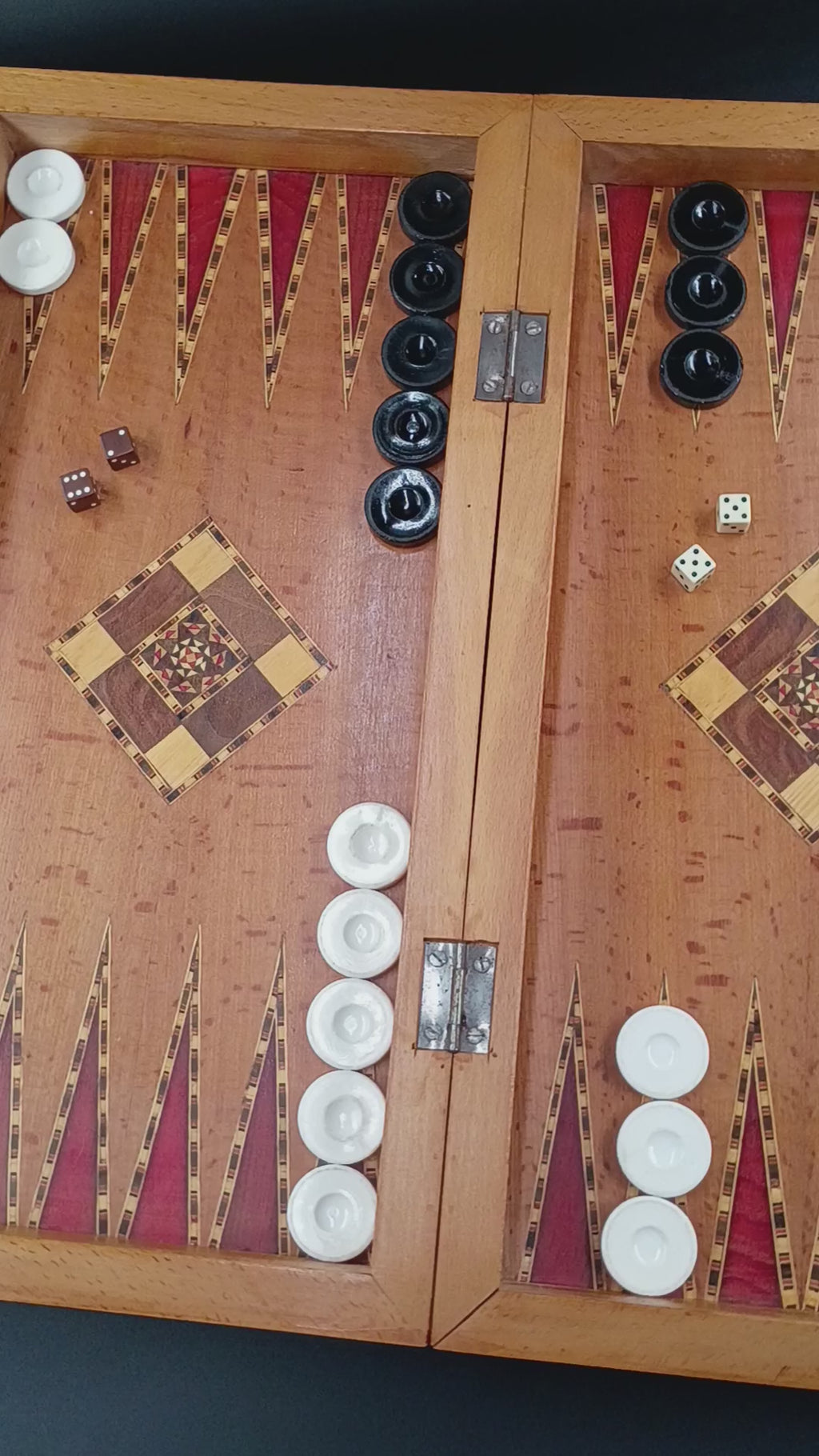 Handmade Wooden Inlaid Backgammon Set 19 In X 10 In X 3In Perfect Christmas Pres