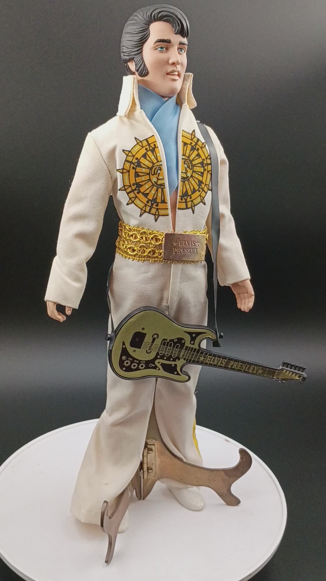 Vintage 1984 Elvis Presley Doll Eugene "WHITE OUTFIT" For Graceland, 12in tall
