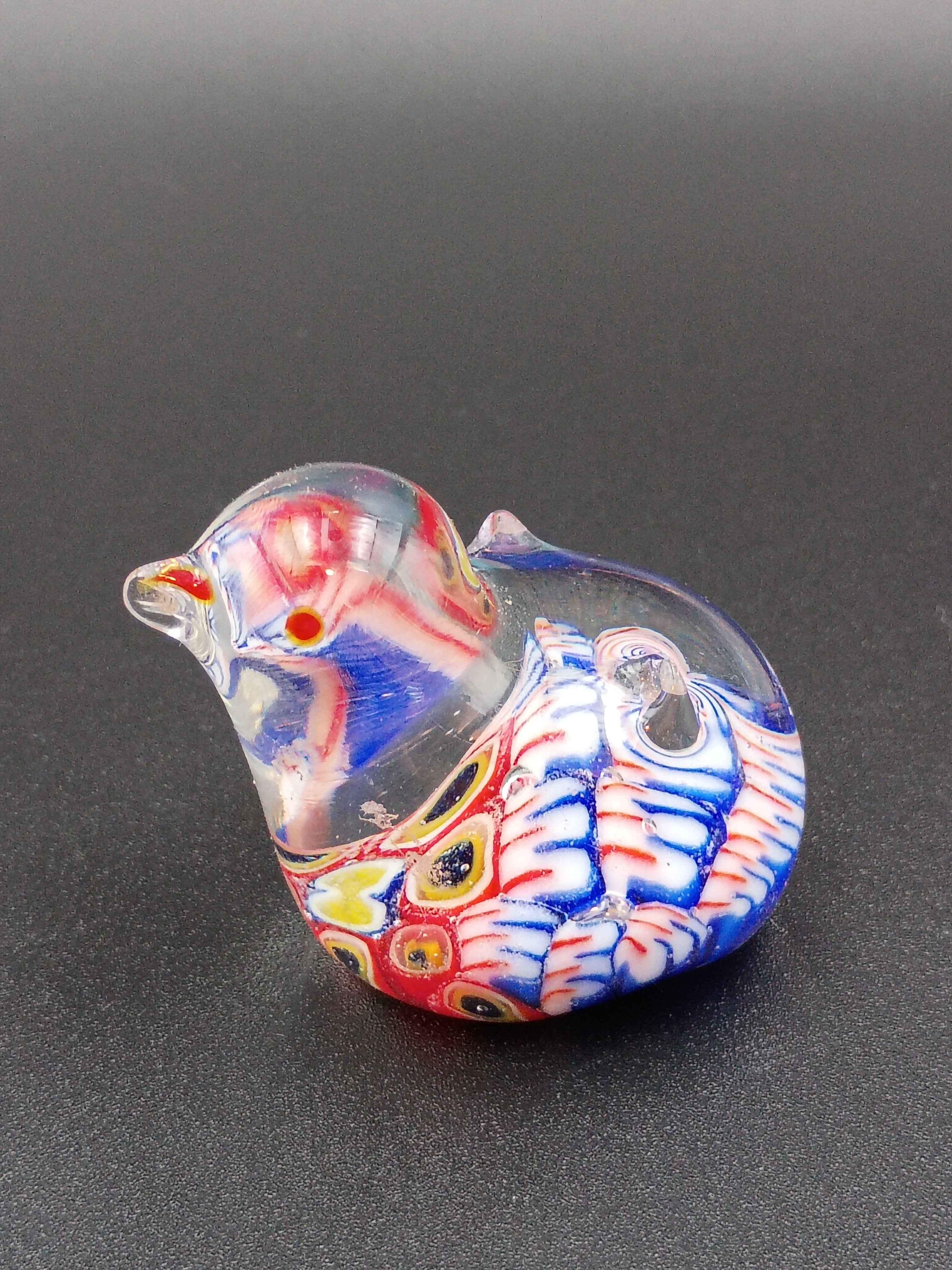 Art Glass Paperweights, three 2-3in Paperweights Old Vintage Art Glass Millefiori Paperweight Colorful