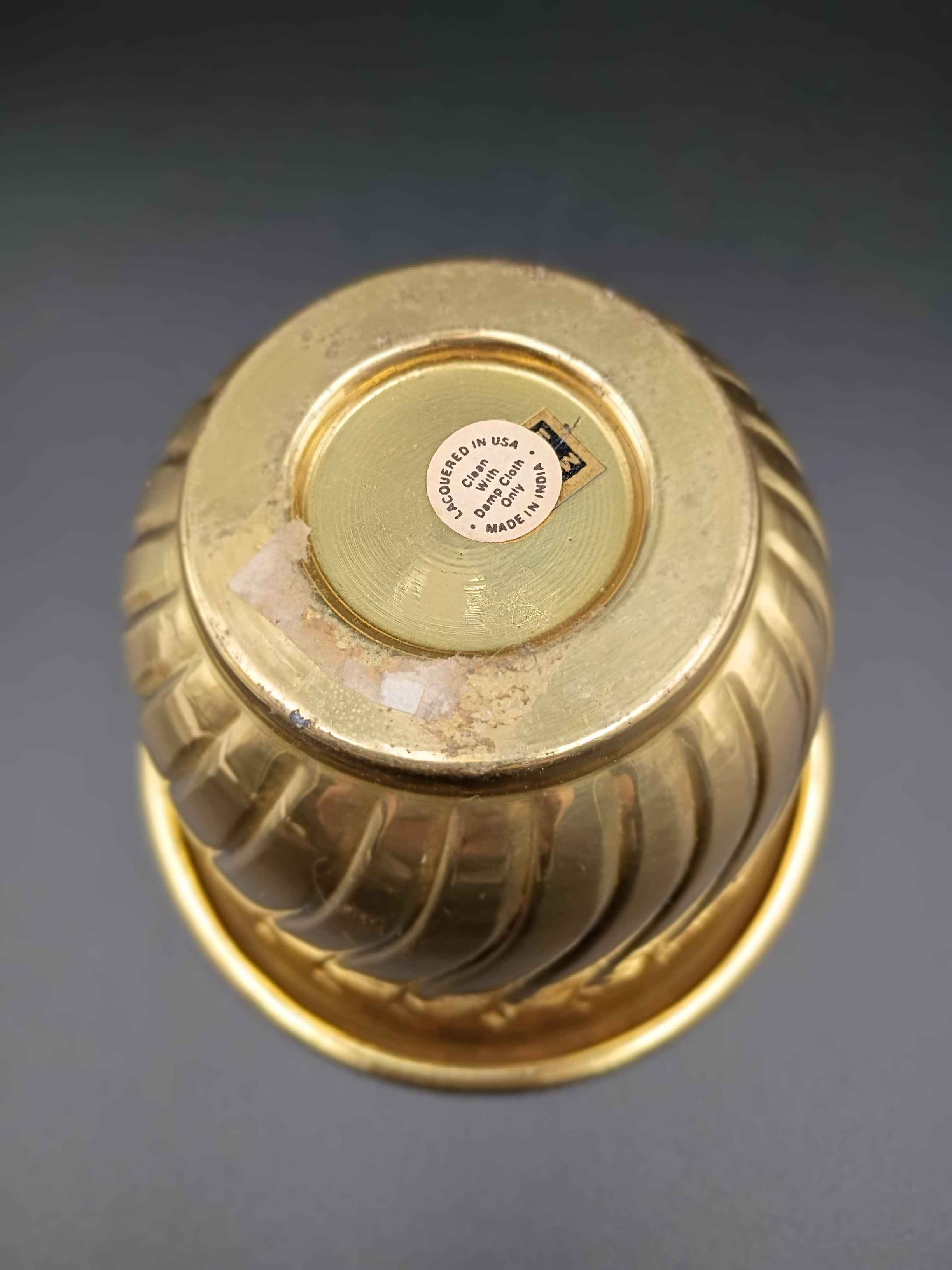 Brass swirl design planter made in India - Shop Under The Cedar