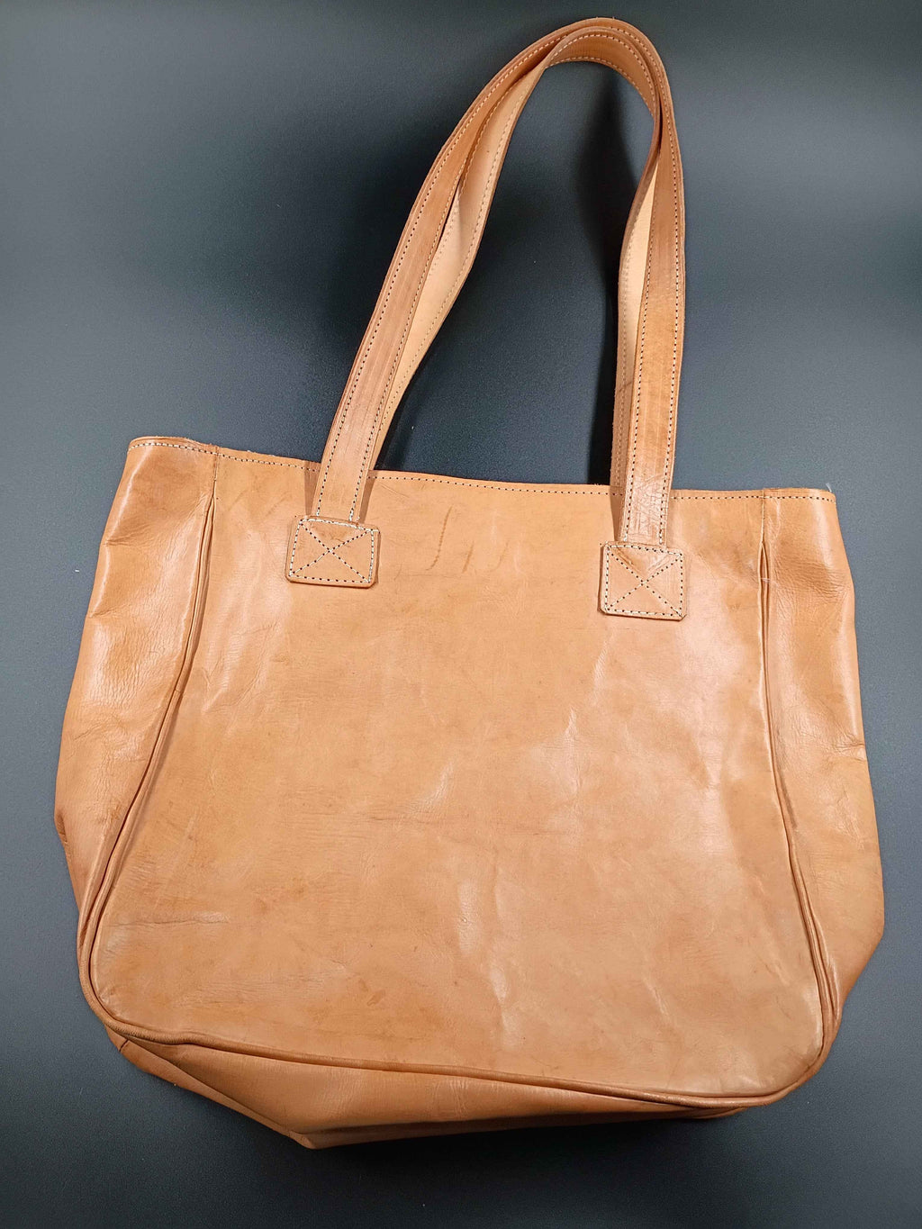 Oversized Leather Tote Bag made in Paraguay - Shop Under The Cedar