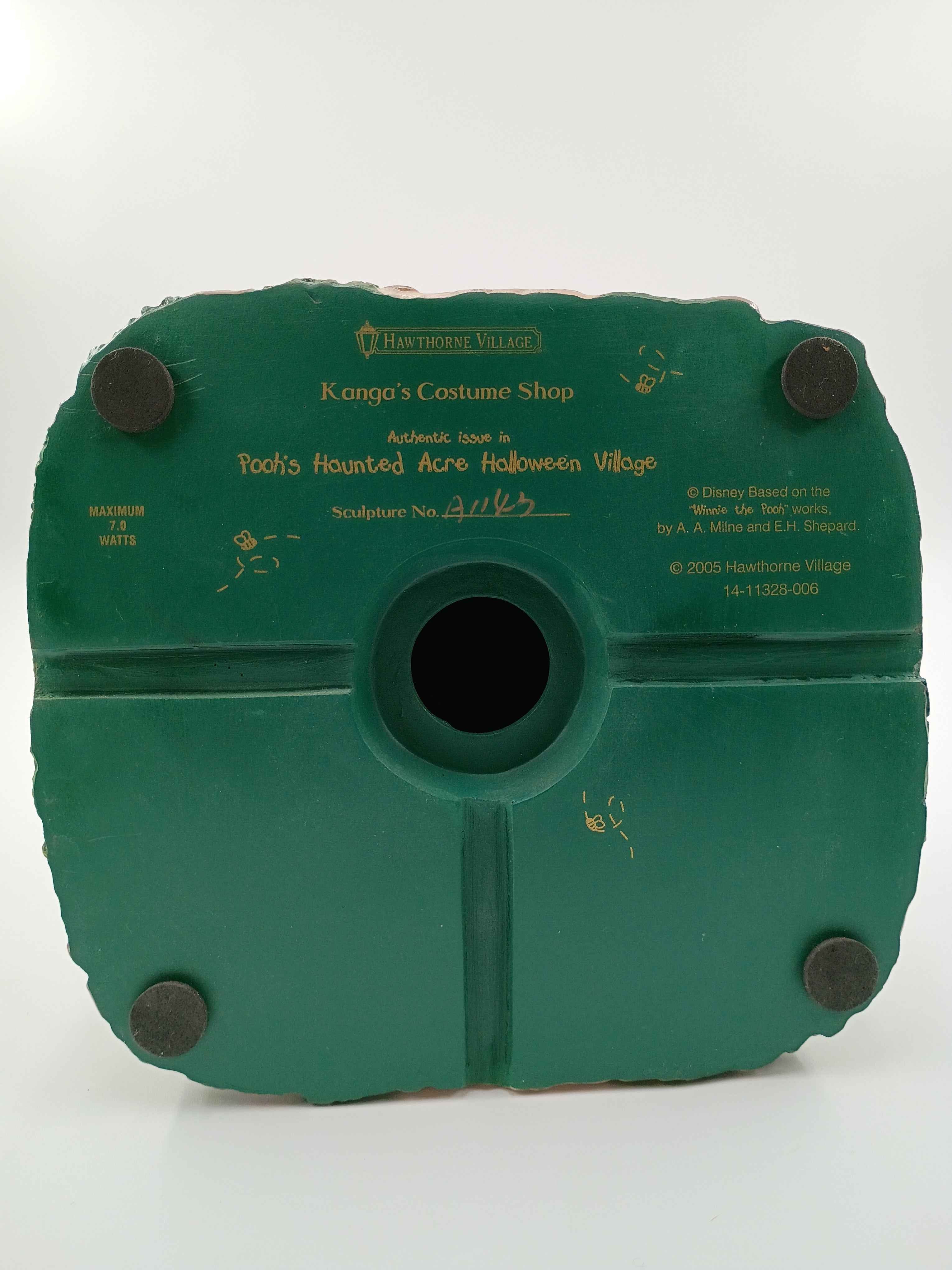 2005 Hawthorne Village Kanga’s Costume Shop Pooh’s Haunted Acre Halloween Lighted Building - Shop Under The Cedar