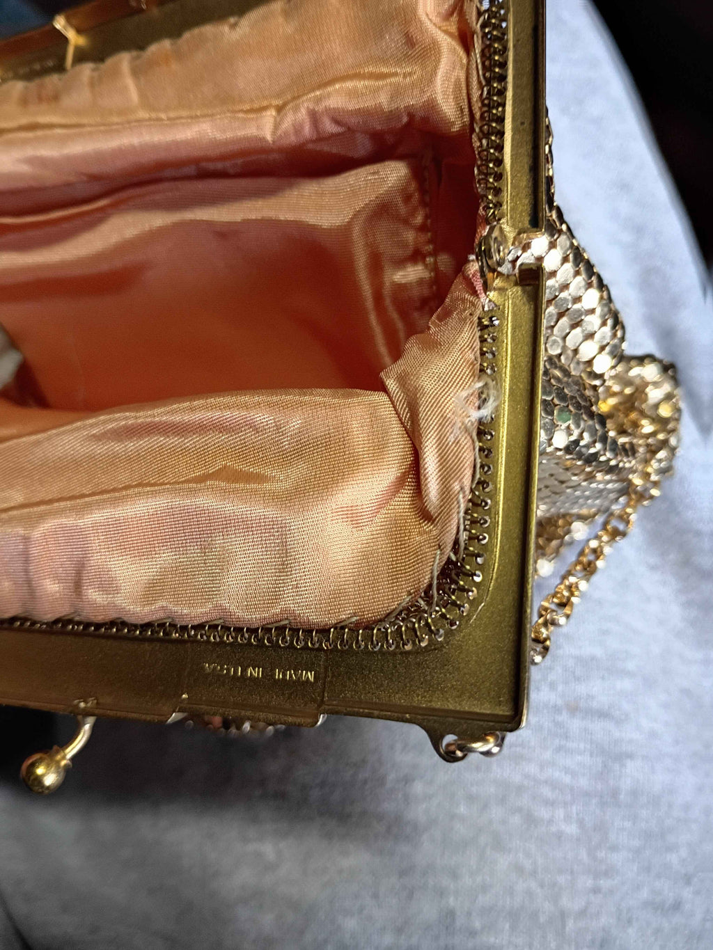 VTG 1940s Whiting Davis Gold Mesh Bag Purse - Shop Under The Cedar