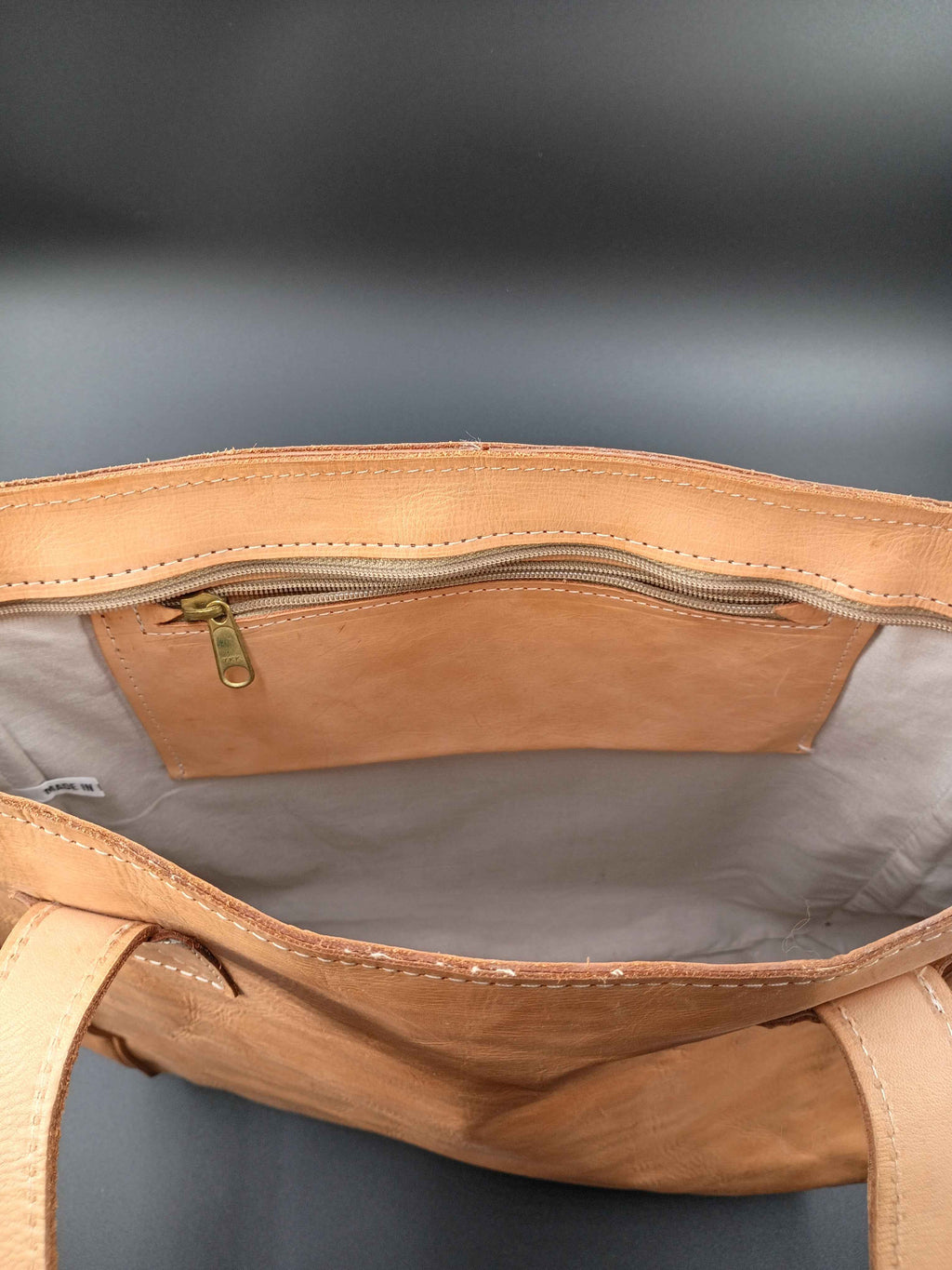 Oversized Leather Tote Bag made in Paraguay - Shop Under The Cedar