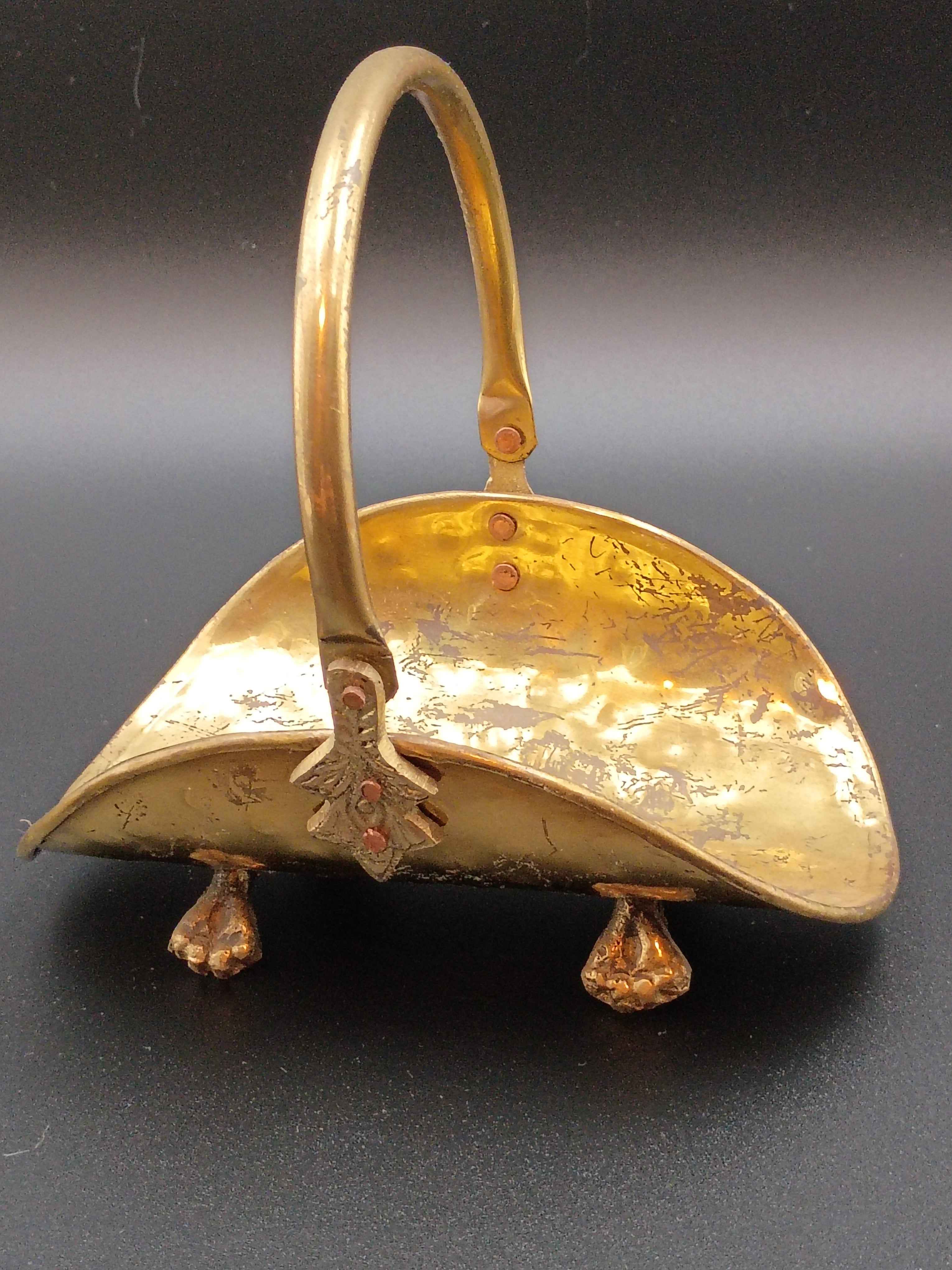 Vintage Hammered Brass Mini Log Holder - Shop Under The Cedar