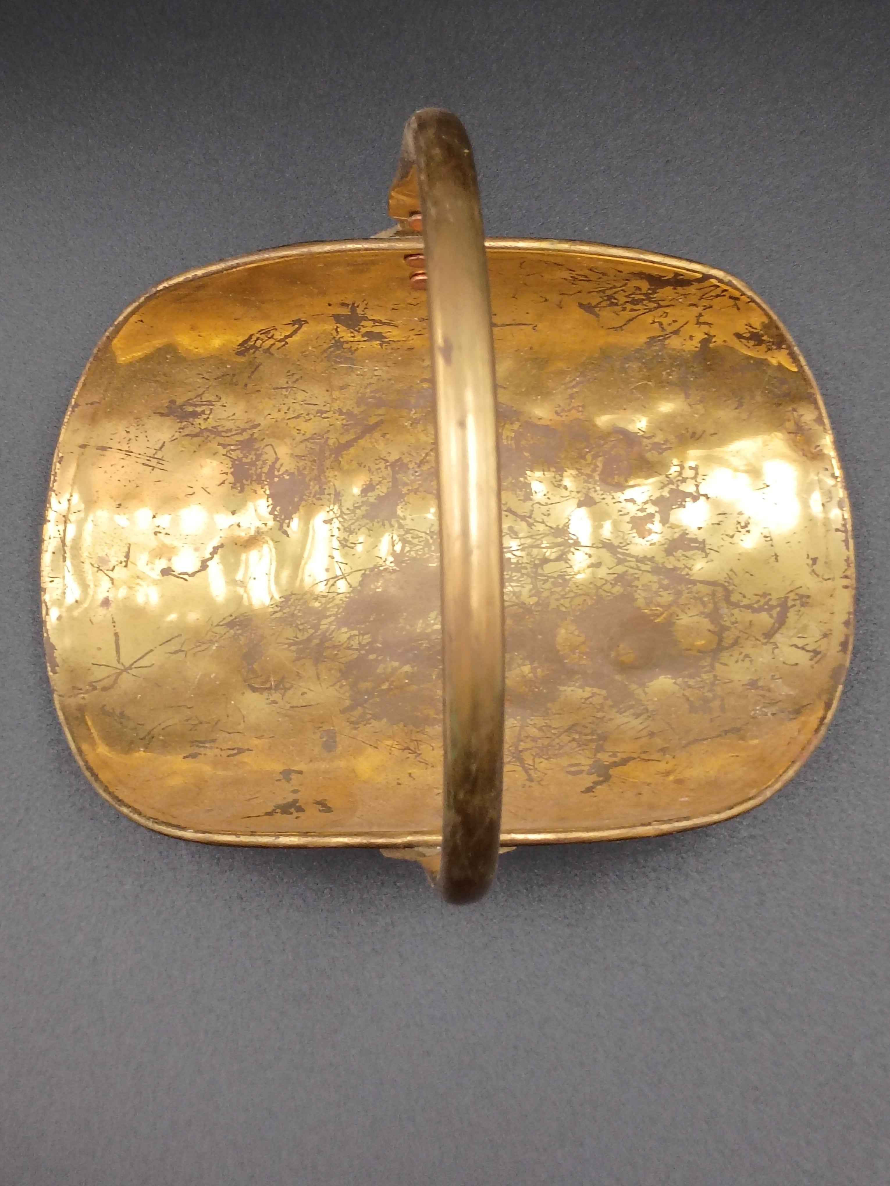 Vintage Hammered Brass Mini Log Holder - Shop Under The Cedar