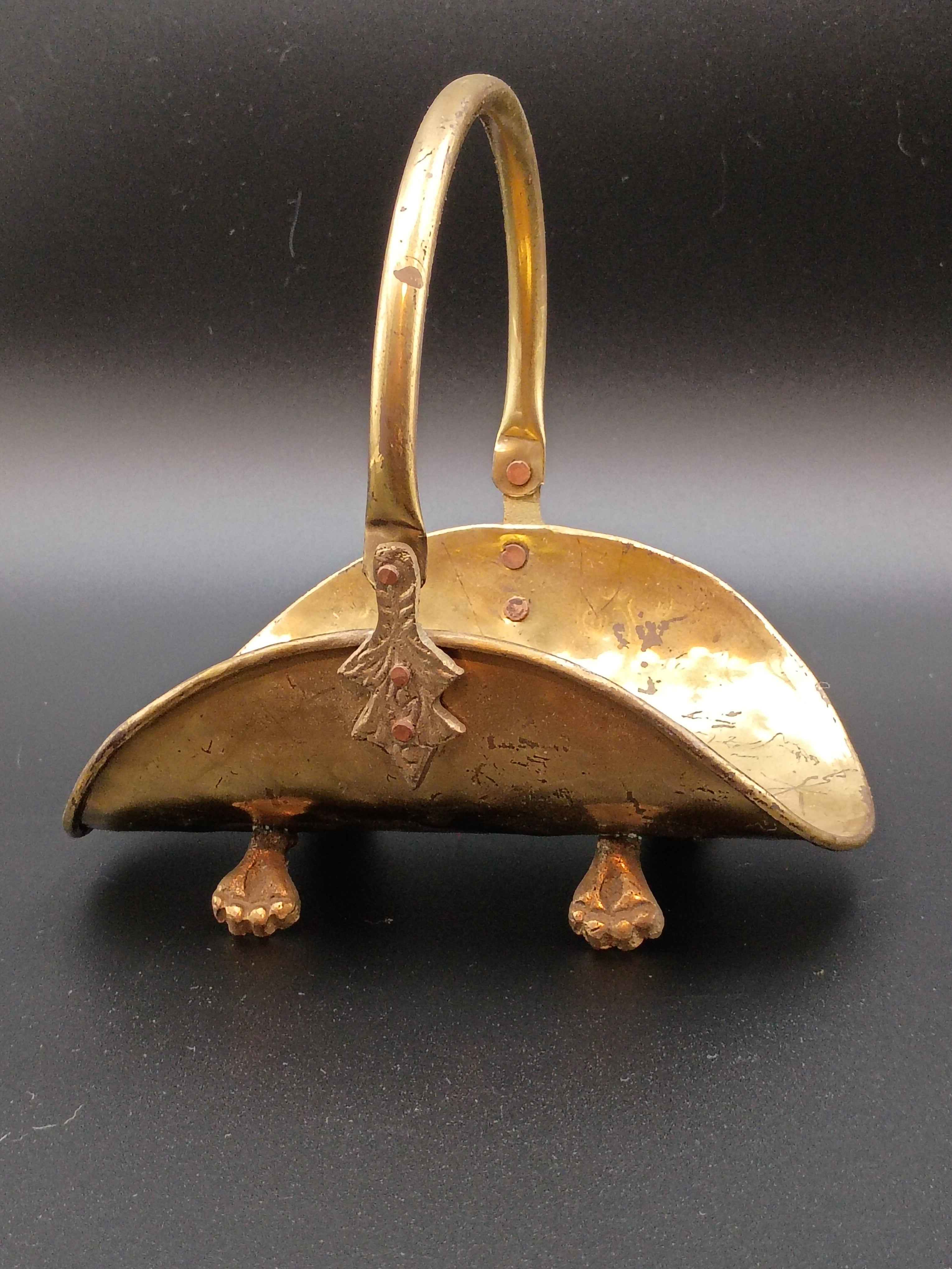 Vintage Hammered Brass Mini Log Holder - Shop Under The Cedar