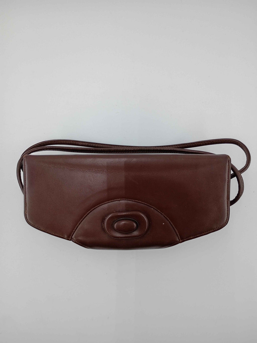Rigid leather purse / handbag with handles - Shop Under The Cedar