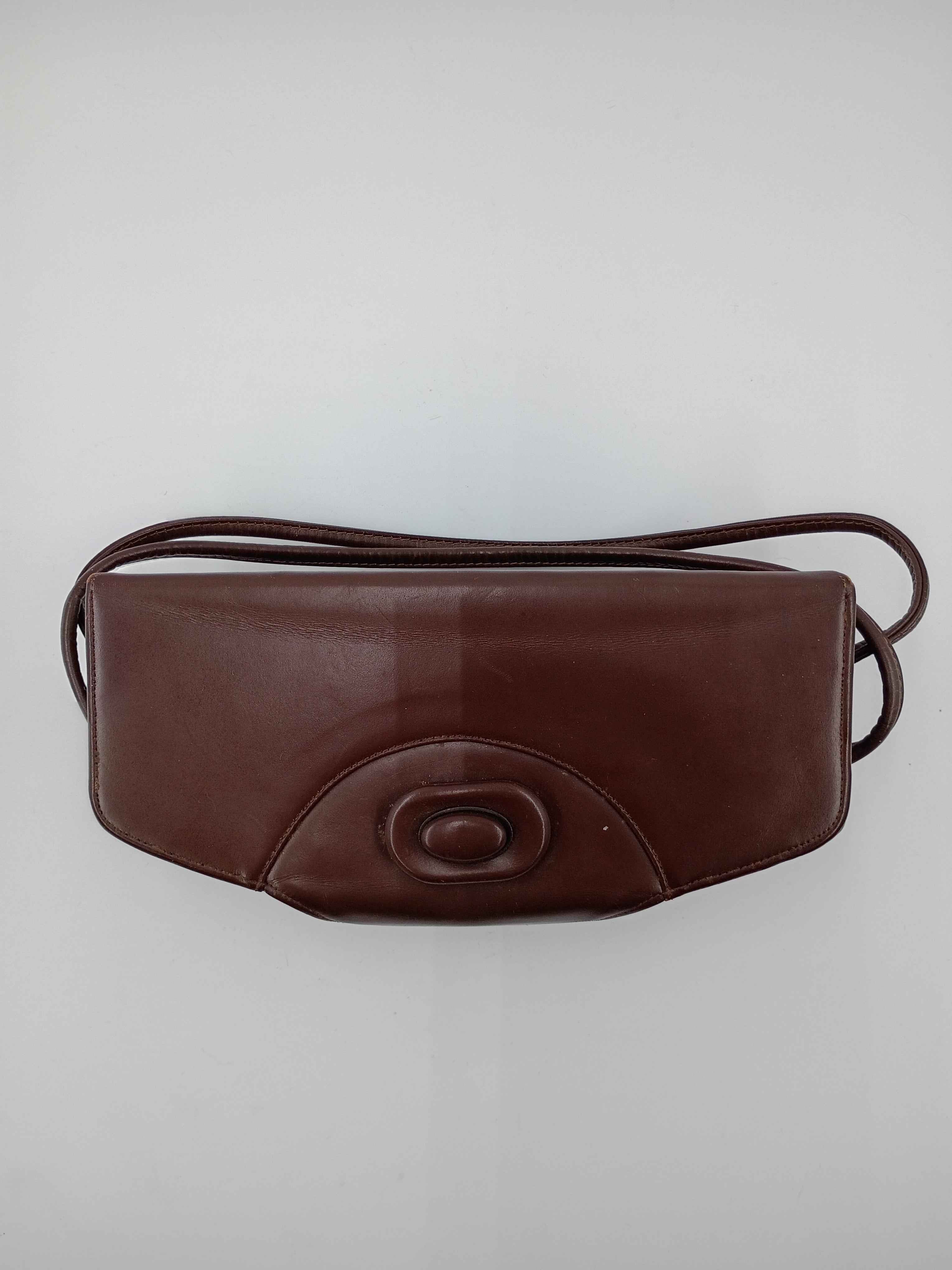 Rigid leather purse / handbag with handles - Shop Under The Cedar